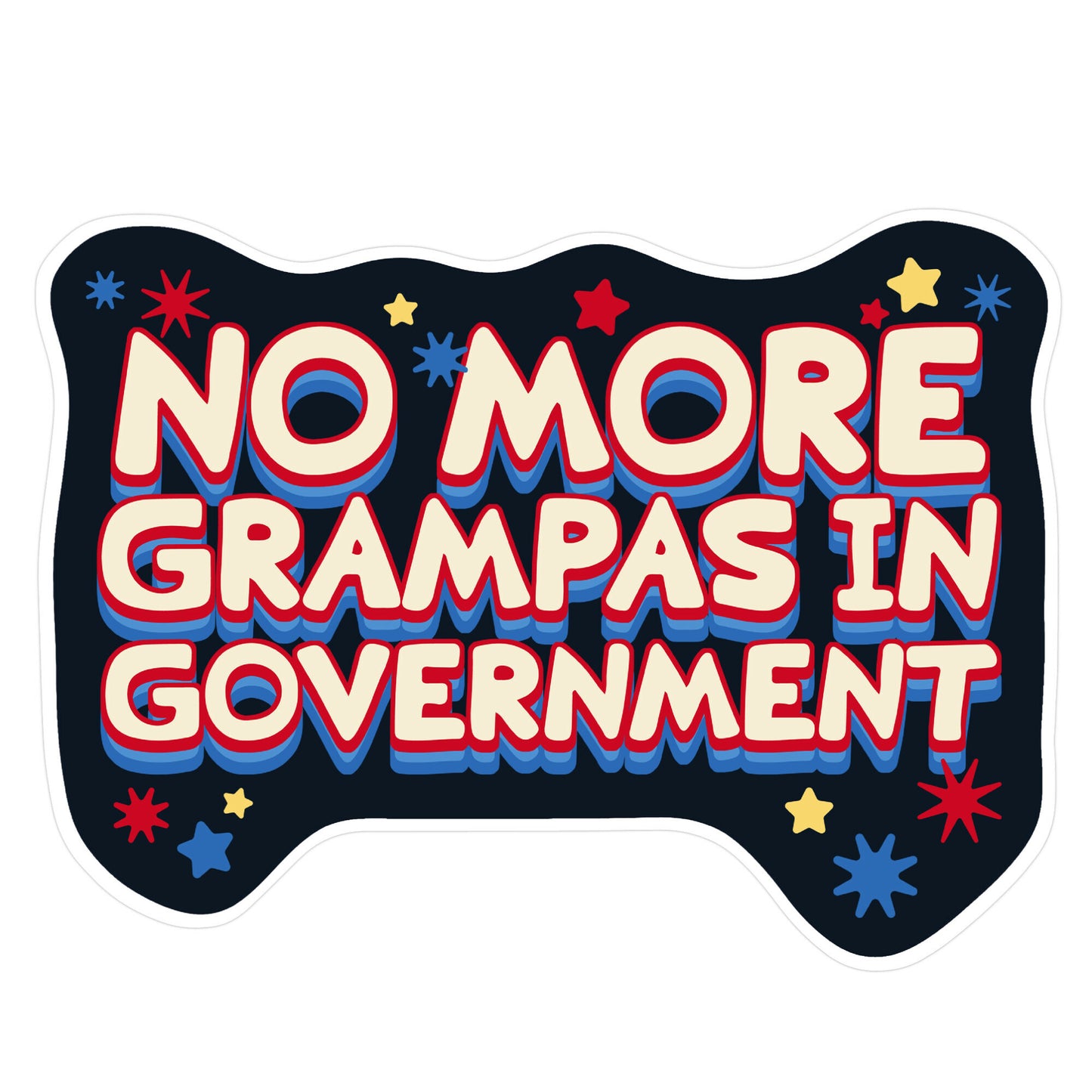 No More Grandpas In Government Sticker