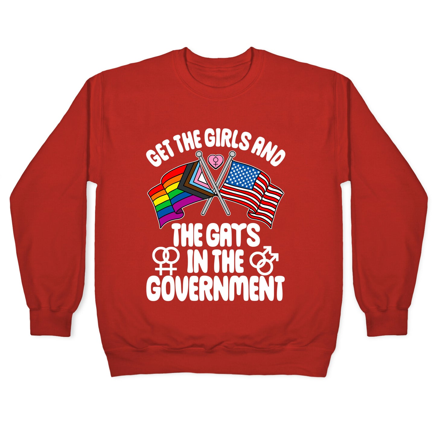 Get The Girls and The Gays In The Government Crewneck Sweatshirt
