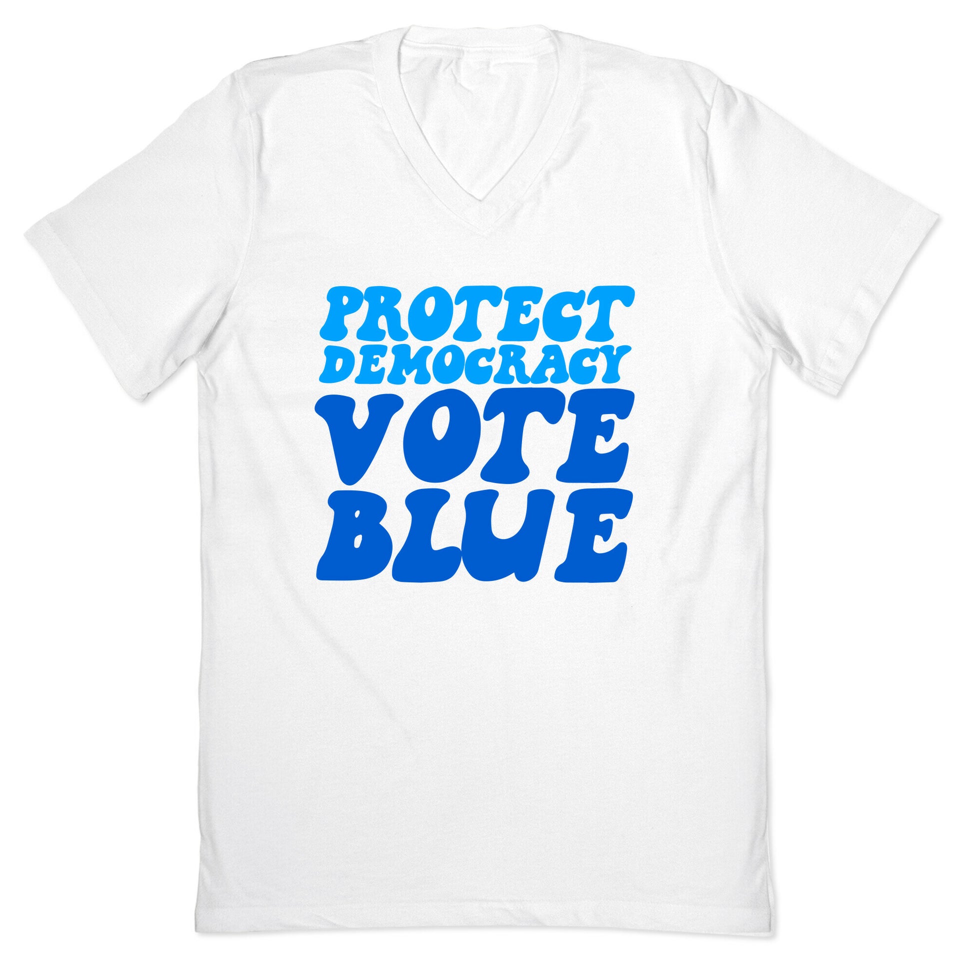 Protect Democracy Vote Blue V-Neck
