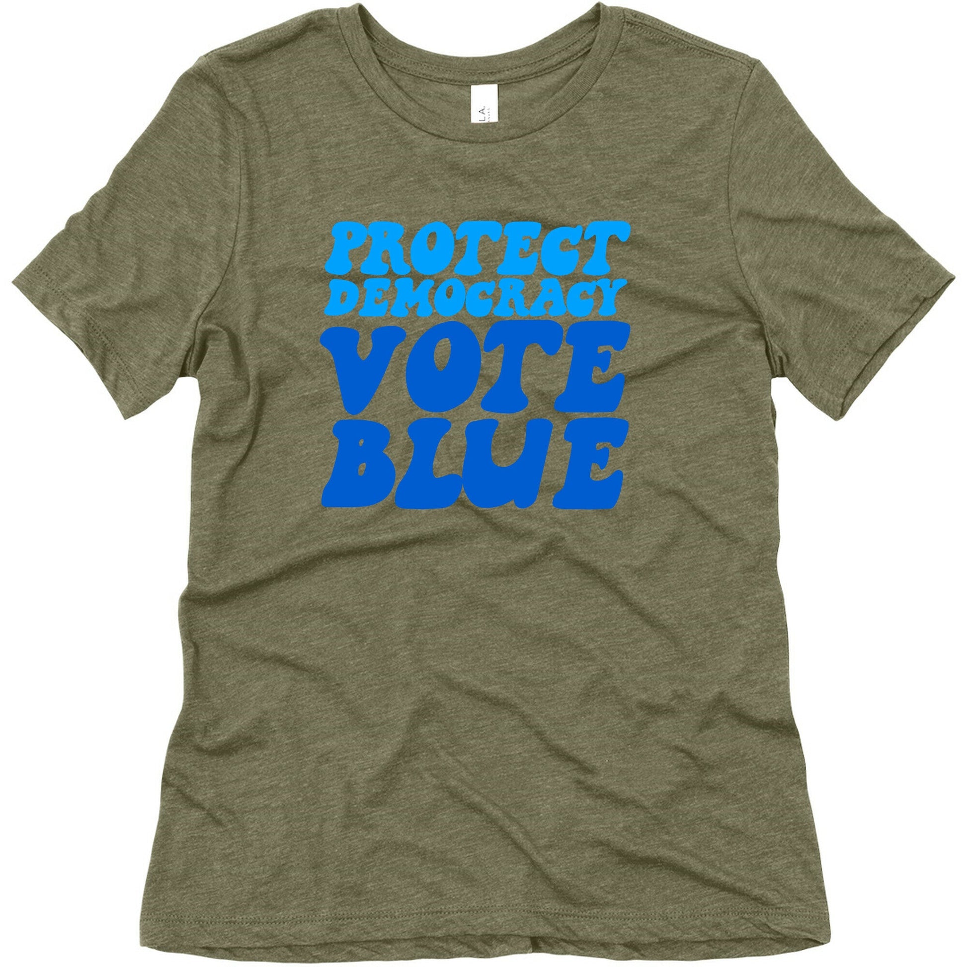 Protect Democracy Vote Blue Womens Triblend Tee