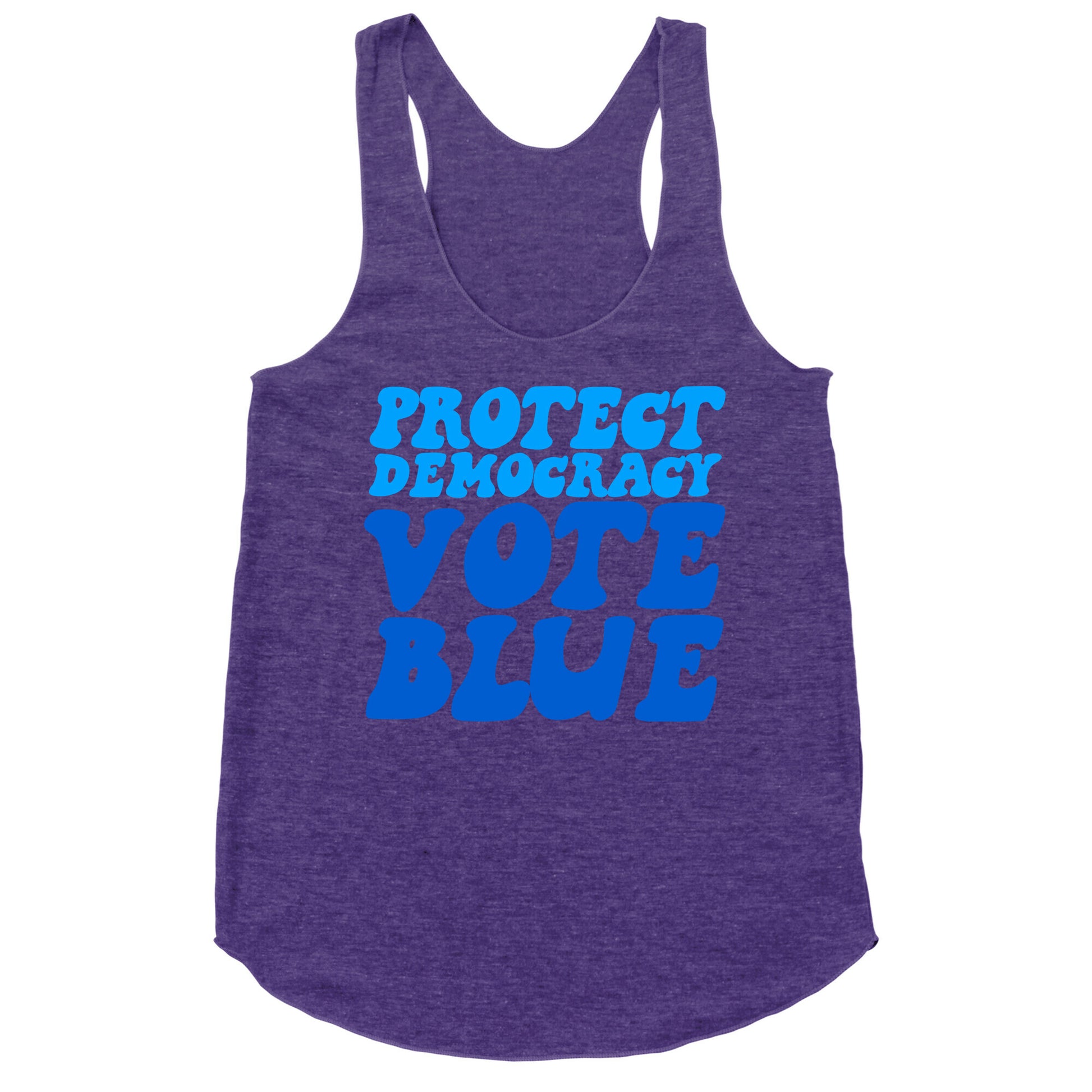 Protect Democracy Vote Blue Racerback Tank
