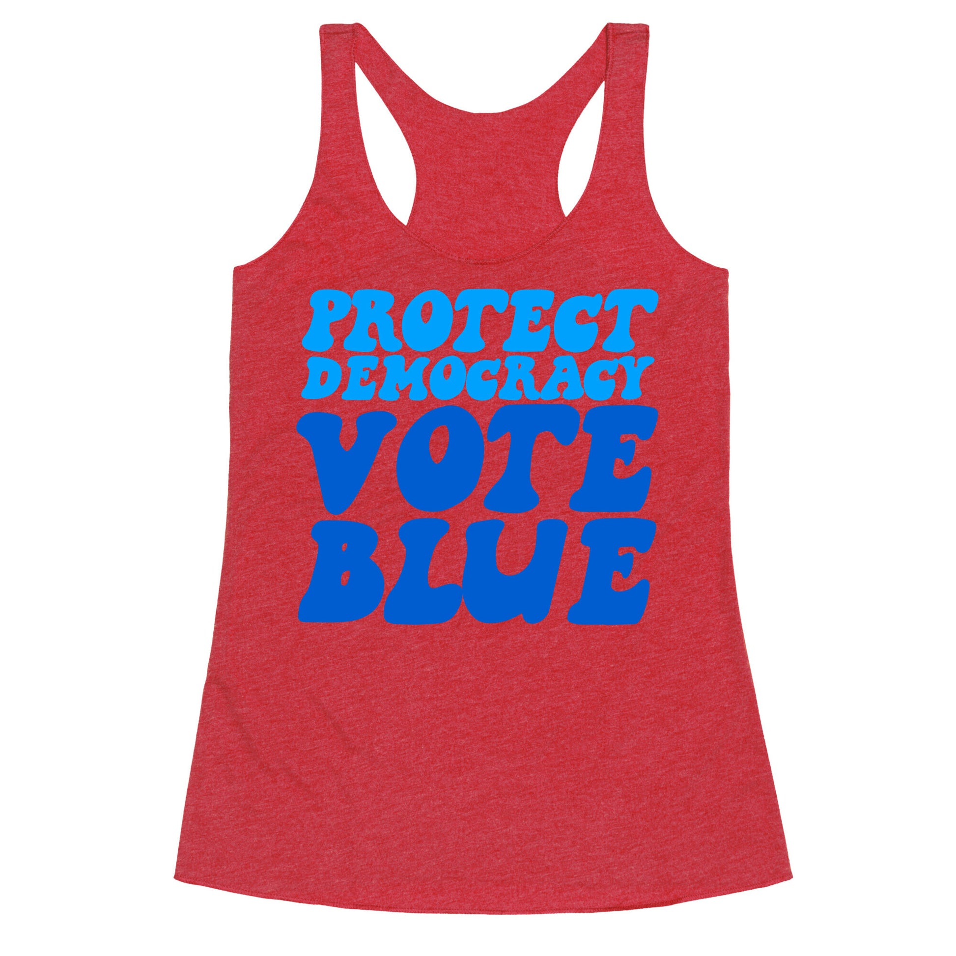 Protect Democracy Vote Blue Racerback Tank