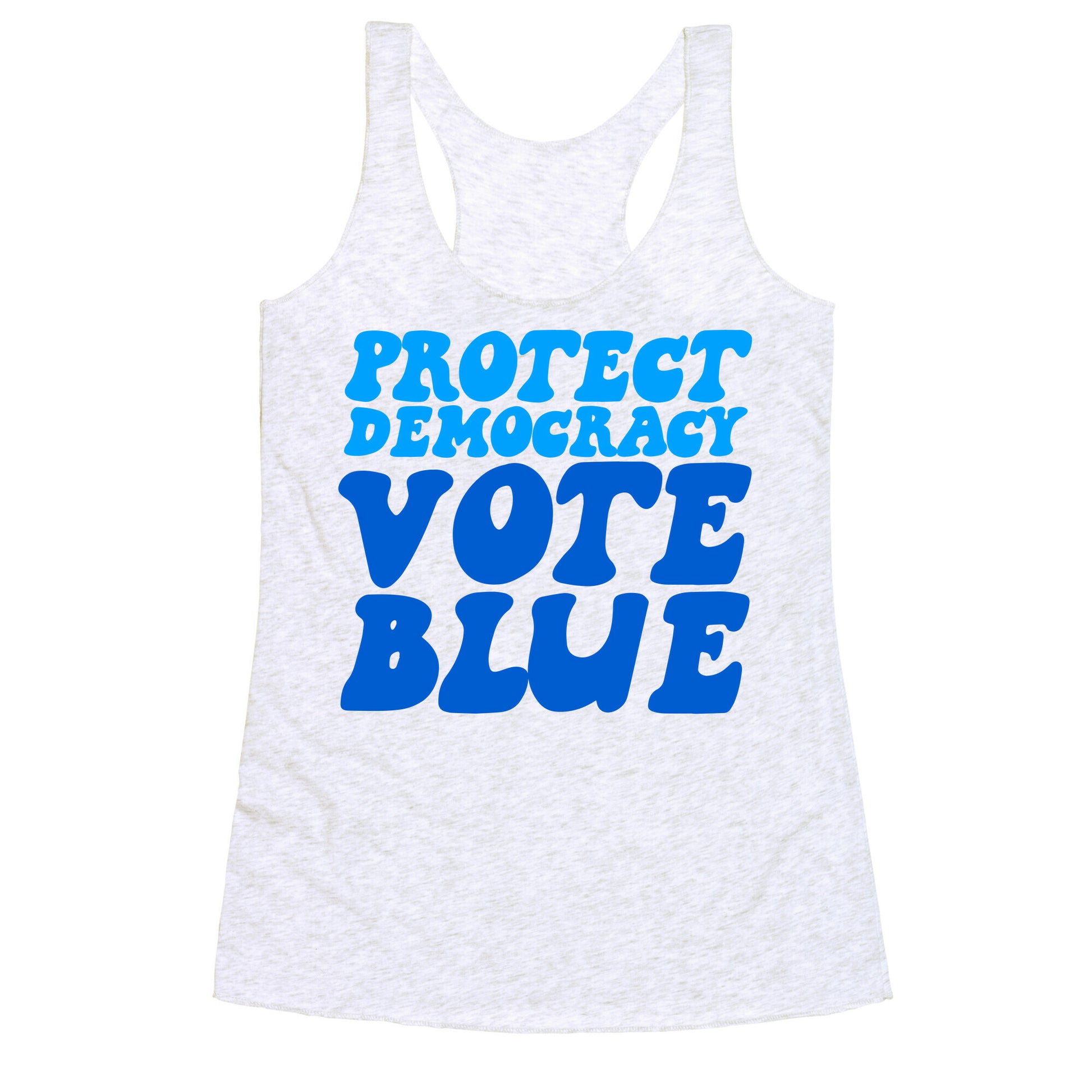 Protect Democracy Vote Blue Racerback Tank