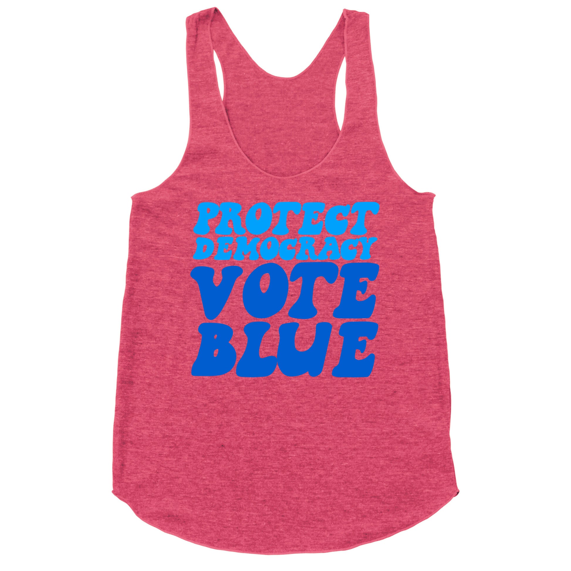 Protect Democracy Vote Blue Racerback Tank