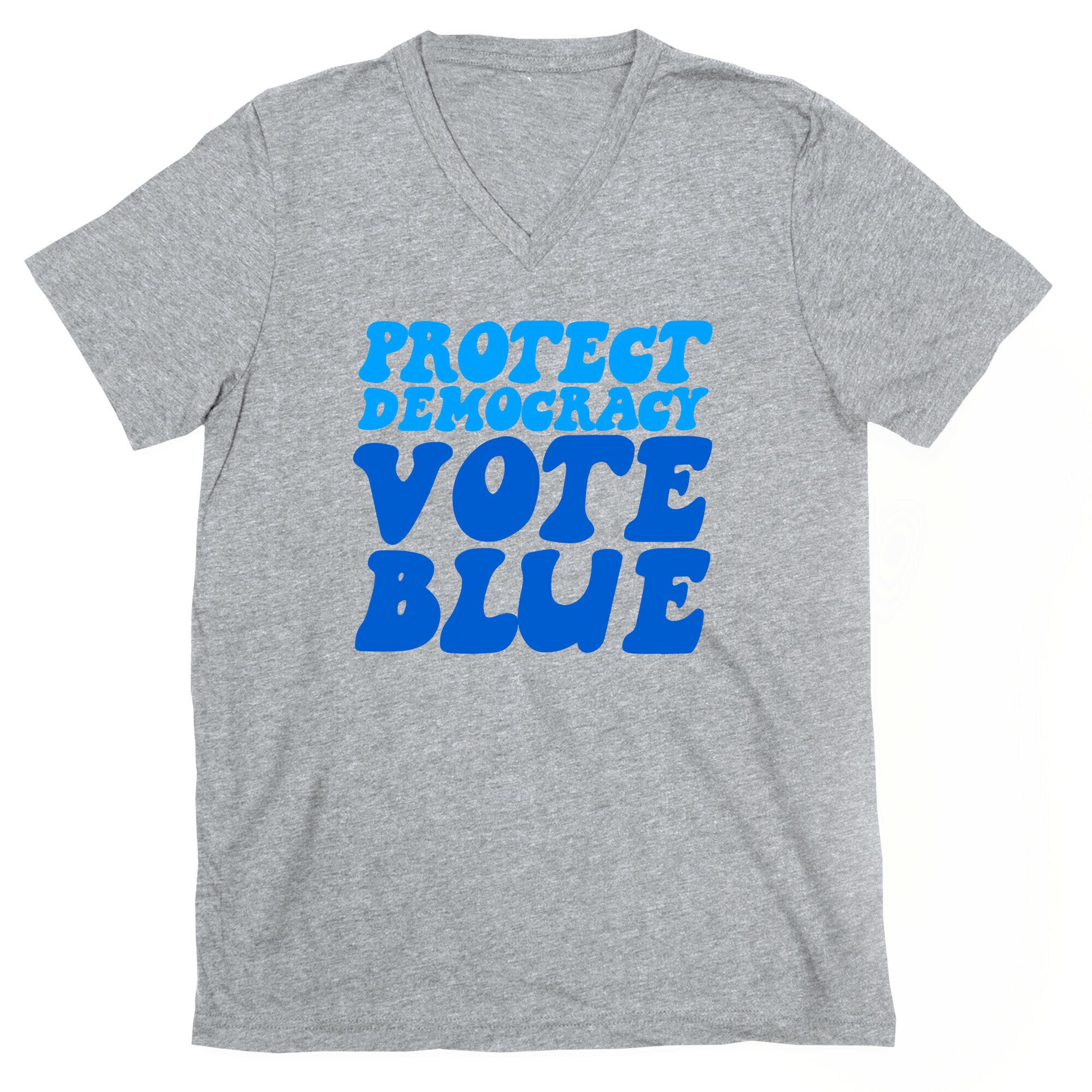 Protect Democracy Vote Blue V-Neck