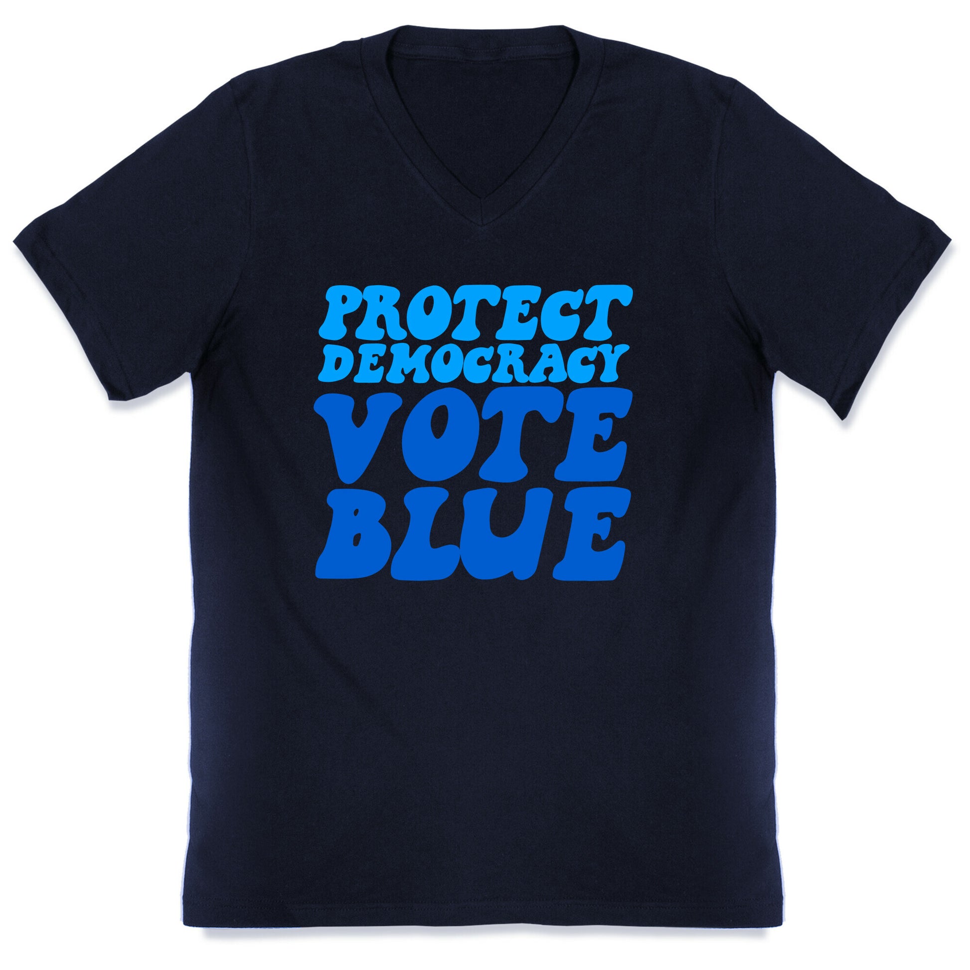 Protect Democracy Vote Blue V-Neck