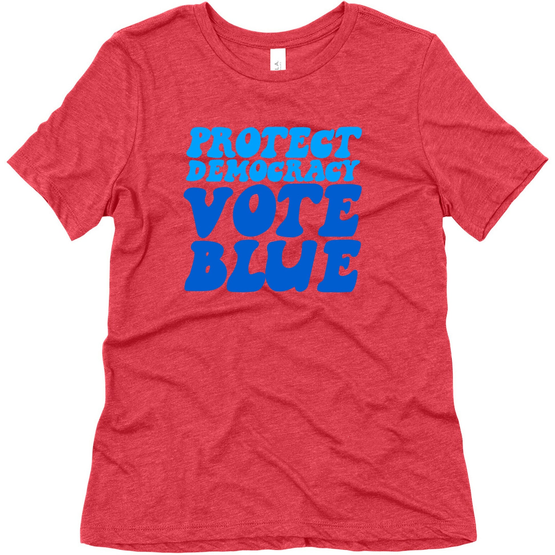 Protect Democracy Vote Blue Womens Triblend Tee