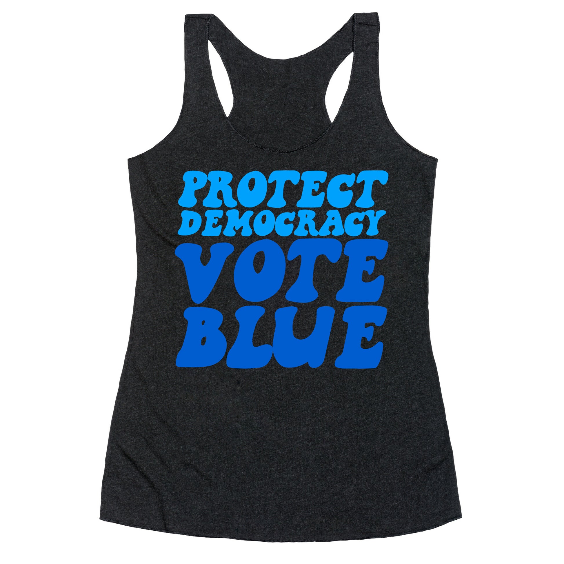 Protect Democracy Vote Blue Racerback Tank