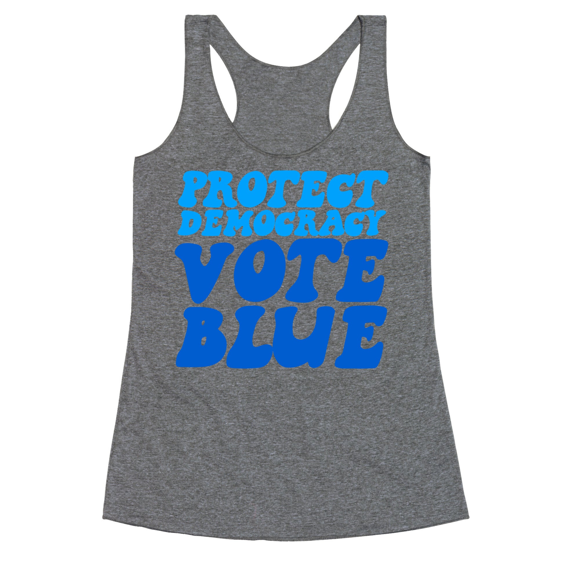 Protect Democracy Vote Blue Racerback Tank