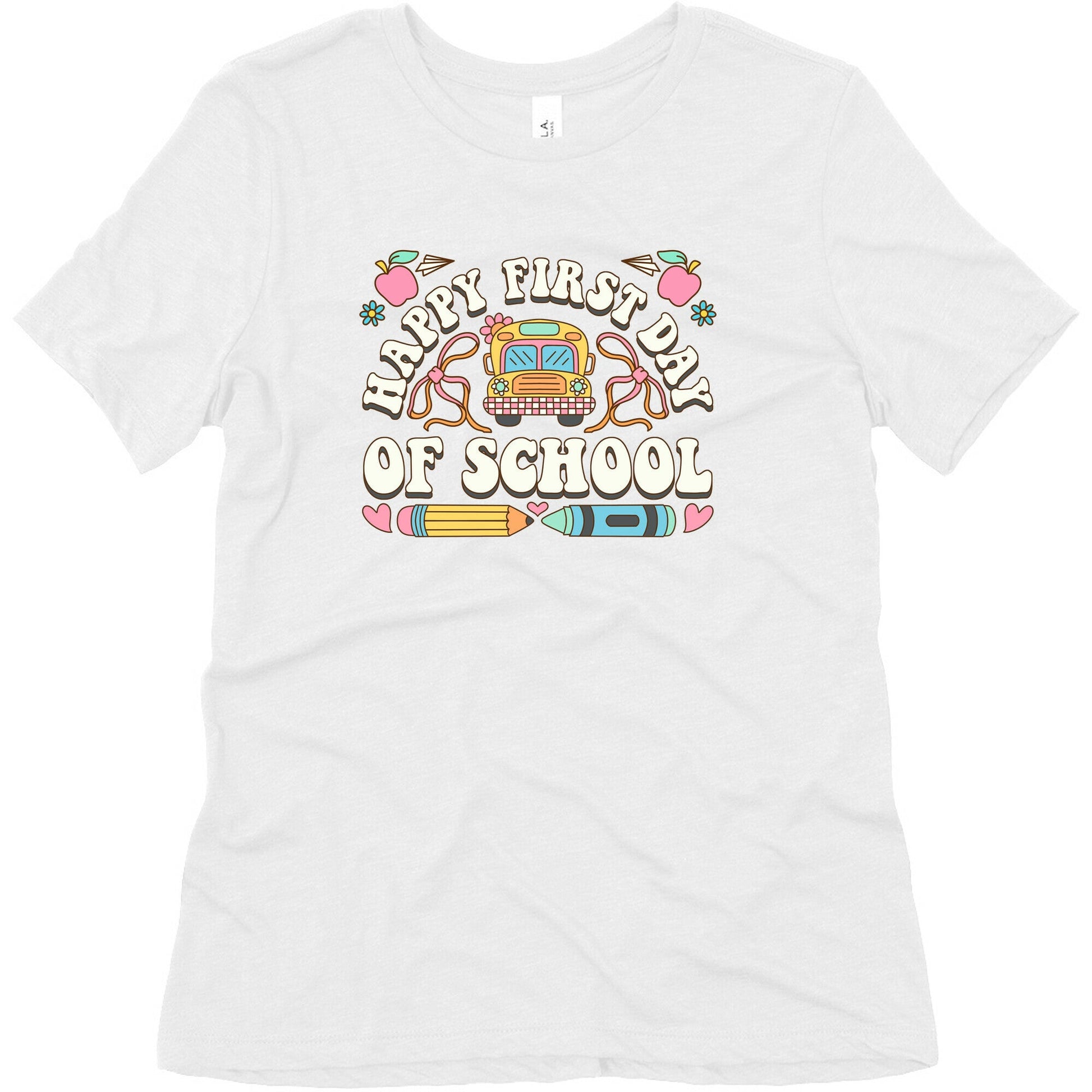 Happy First Day Of School Womens Triblend Tee