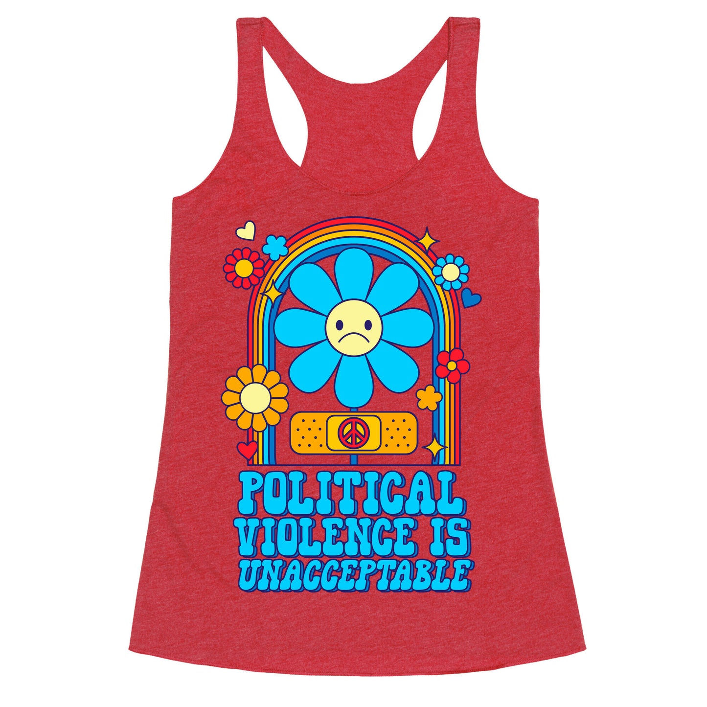 Political Violence is Unacceptable Racerback Tank