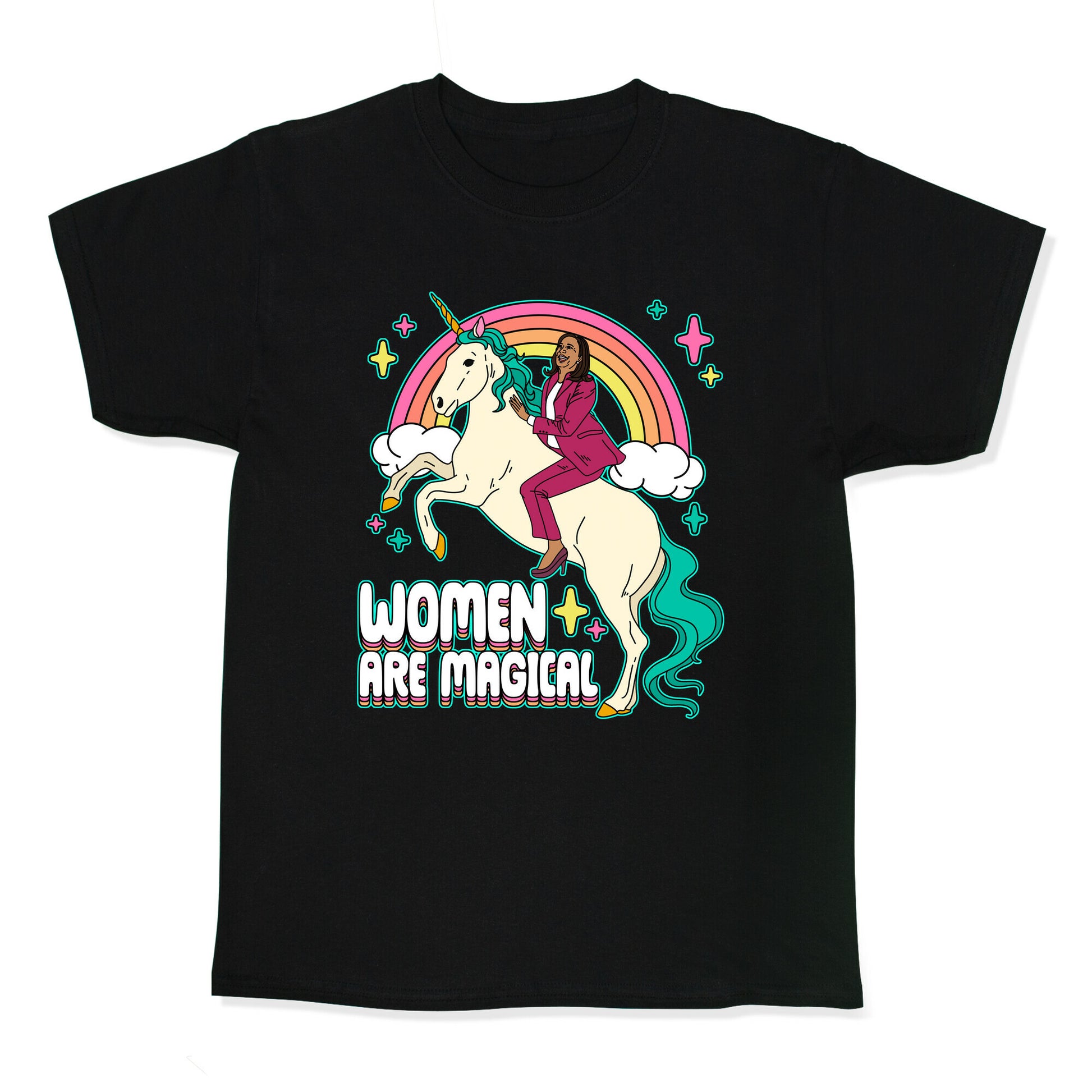 Women are Magical Kamala Harris Unicorn Kids Tee
