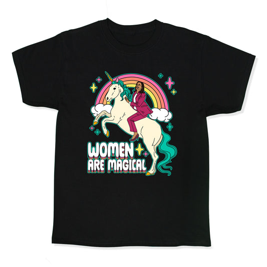 Women are Magical Kamala Harris Unicorn Kids Tee