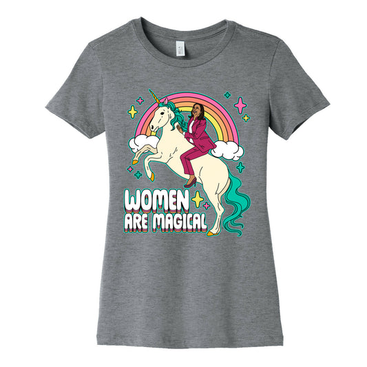 Women are Magical Kamala Harris Unicorn Womens Cotton Tee