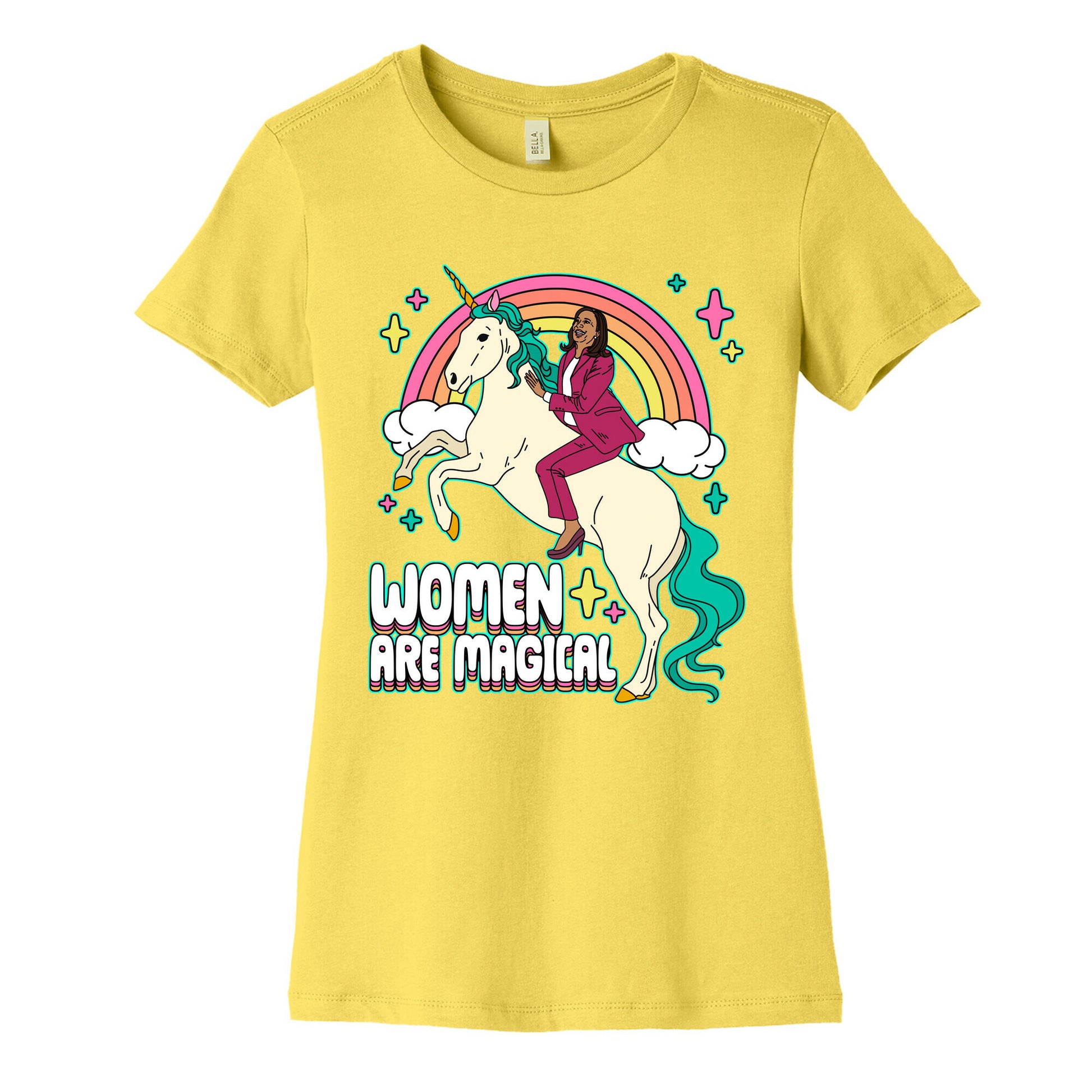 Women are Magical Kamala Harris Unicorn Womens Cotton Tee