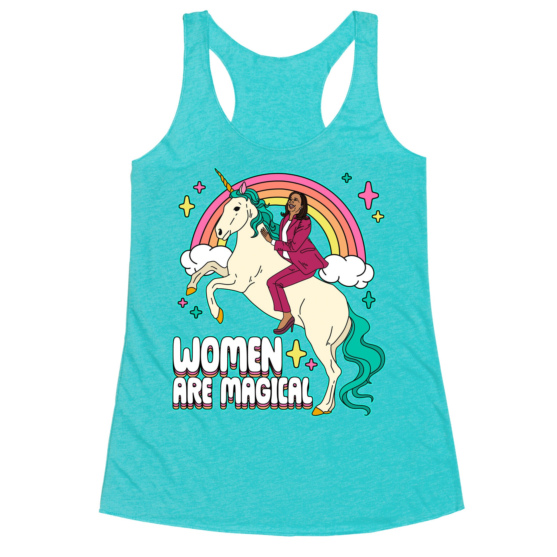 Women are Magical Kamala Harris Unicorn Racerback Tank