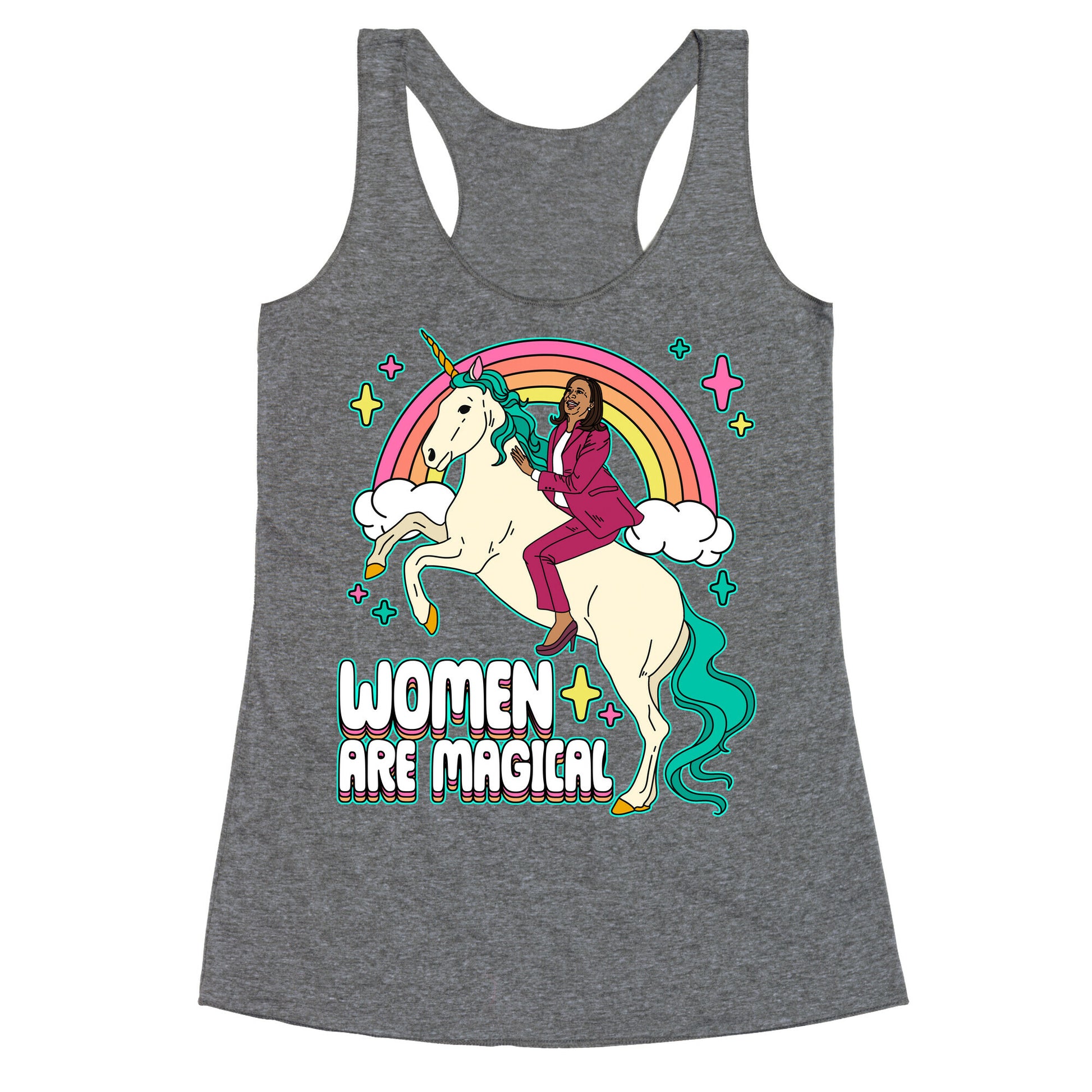 Women are Magical Kamala Harris Unicorn Racerback Tank
