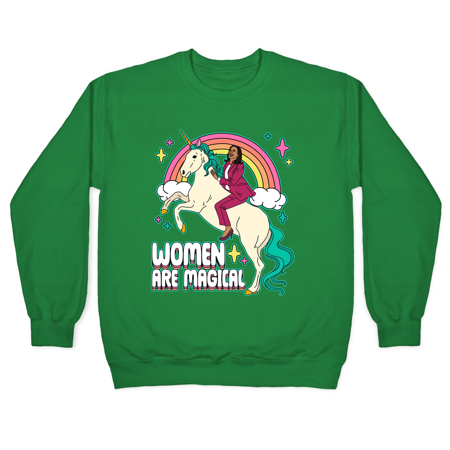 Women are Magical Kamala Harris Unicorn Crewneck Sweatshirt