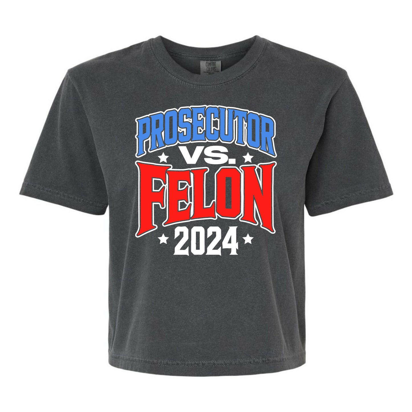 Prosecutor VS. Felon 2024 Womens Cotton Boxy Tee