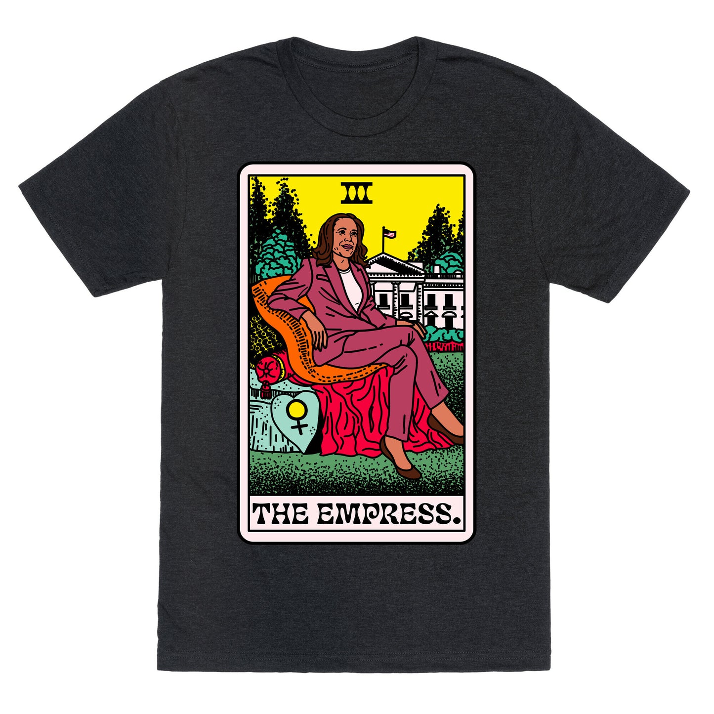 The Empress Tarot Card Kamala Harris Unisex Triblend Tee