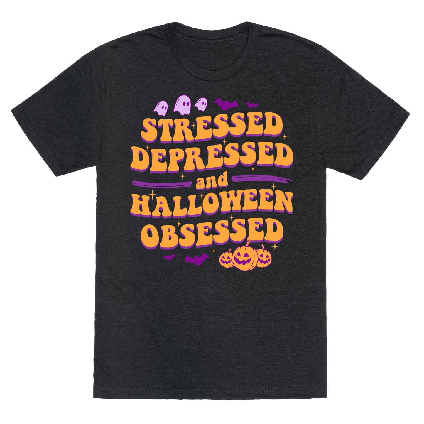 Stressed Depressed & Halloween Obsessed Unisex Triblend Tee