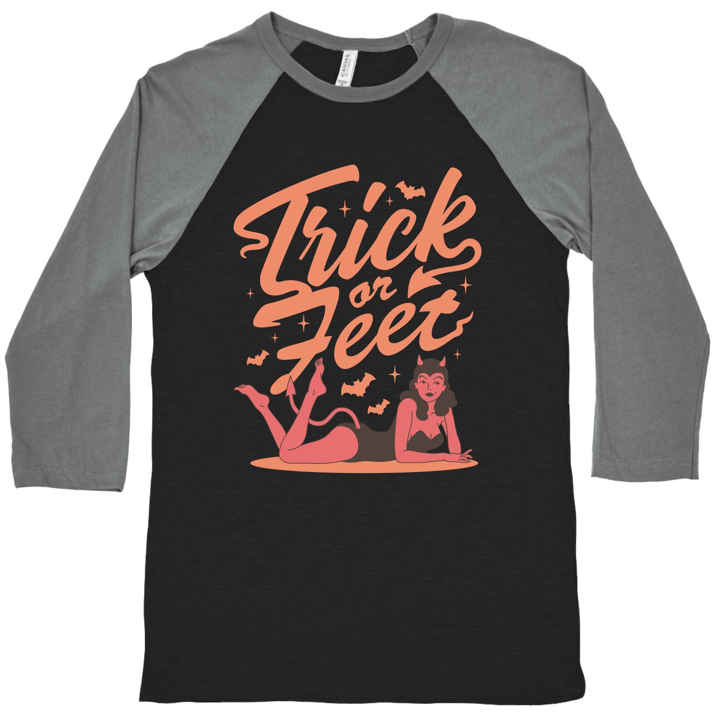 Trick or Feet Baseball Tee