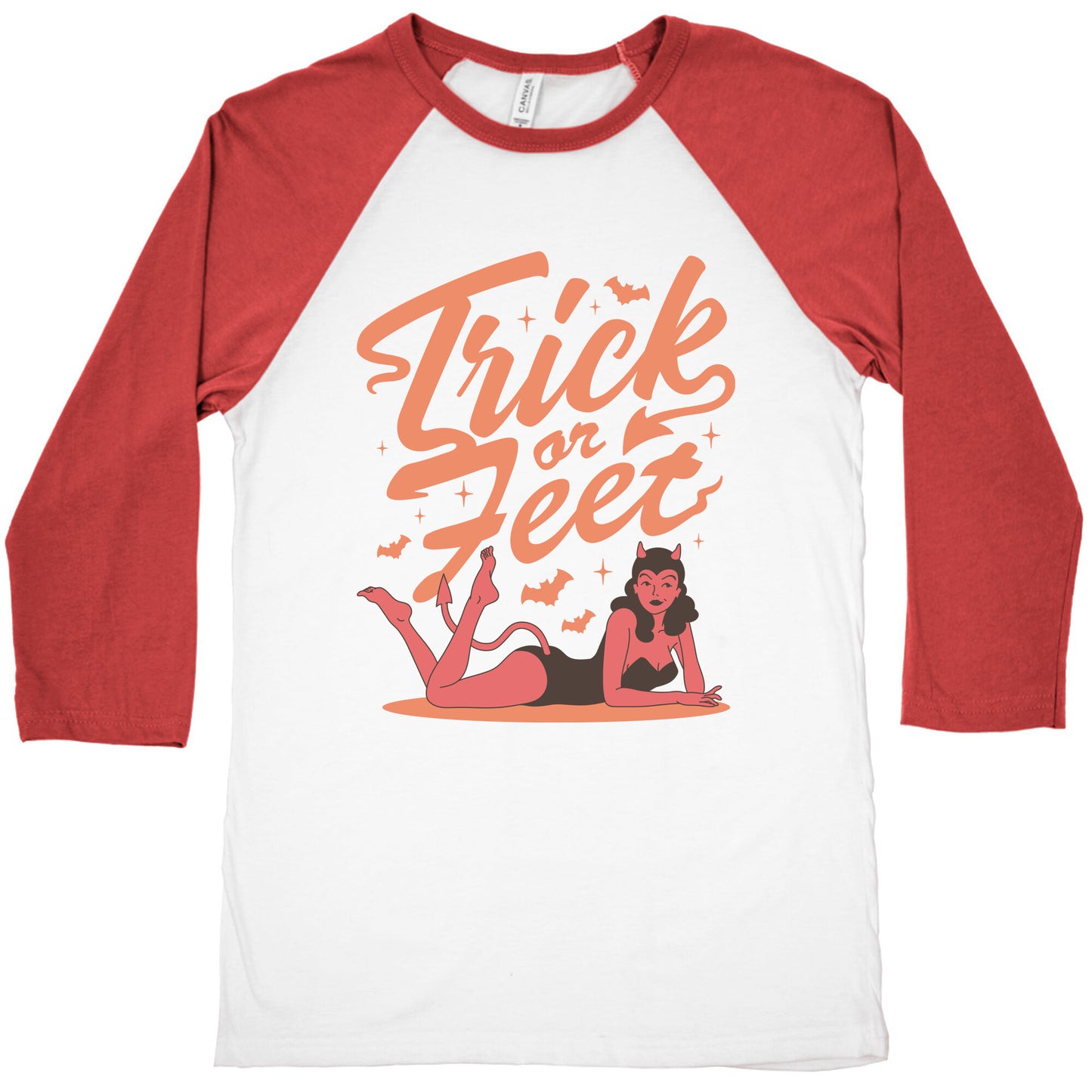 Trick or Feet Baseball Tee