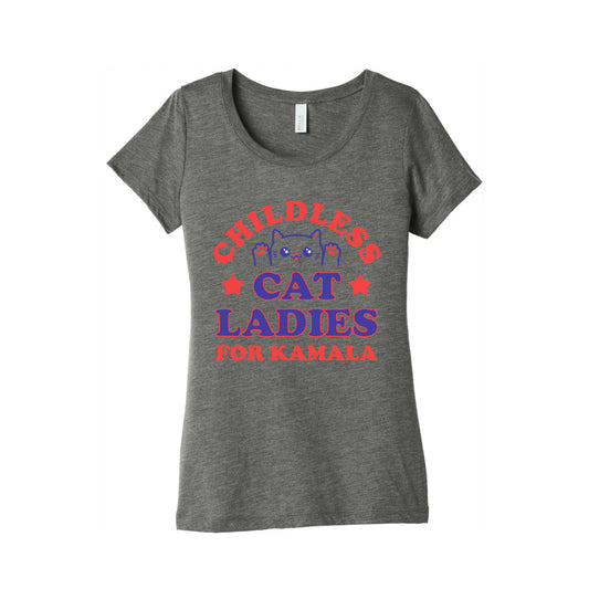 Childless Cat Ladies for Kamala Womens Triblend Tee