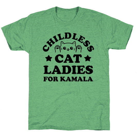 Childless Cat Ladies for Kamala Unisex Triblend Tee