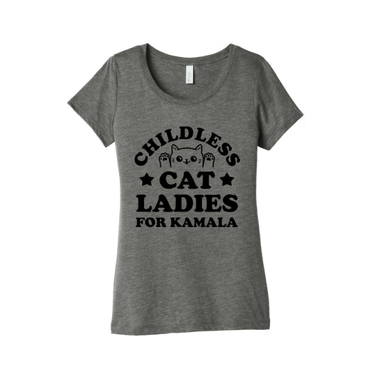 Childless Cat Ladies for Kamala Womens Triblend Tee