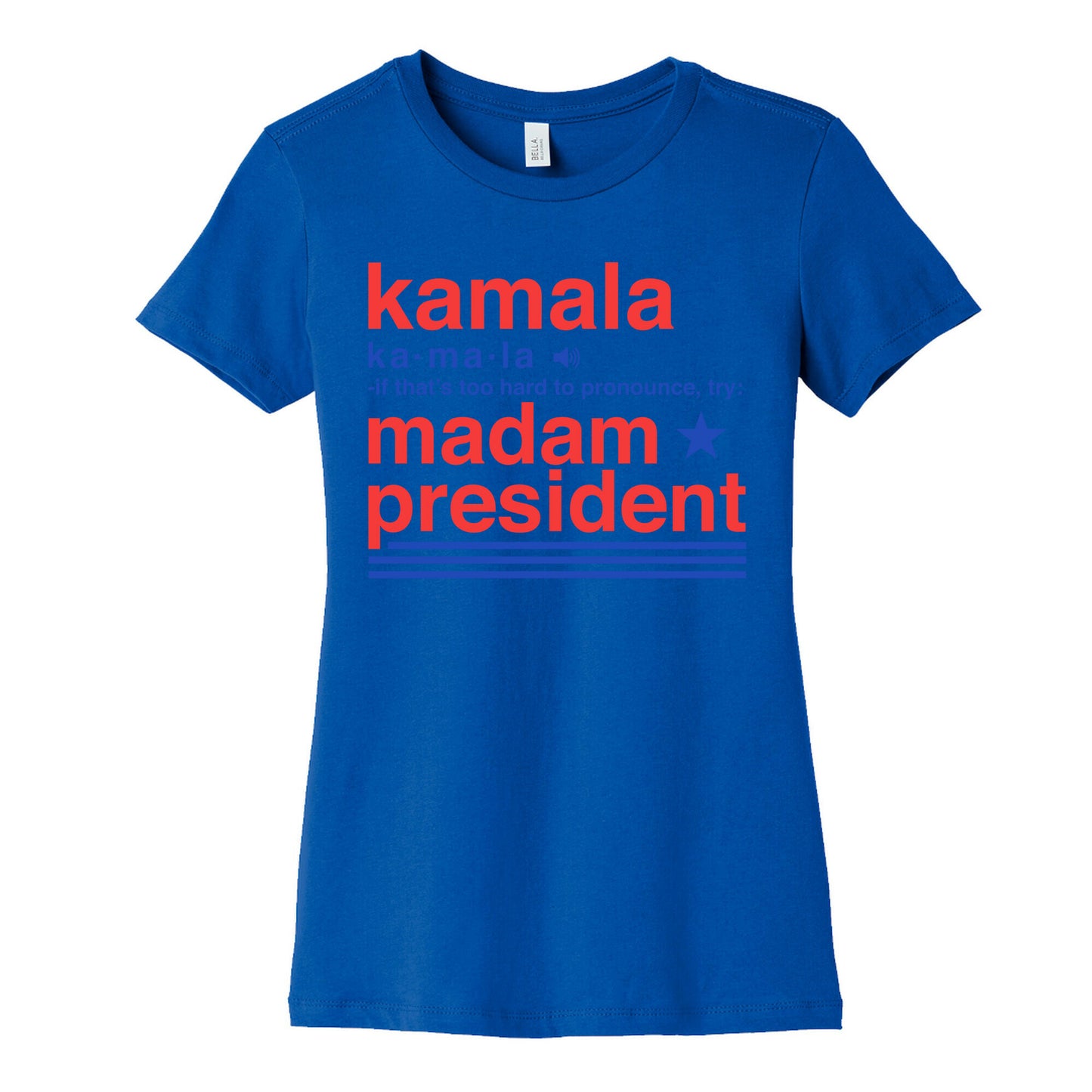 Kamala Harris Madam President Womens Cotton Tee