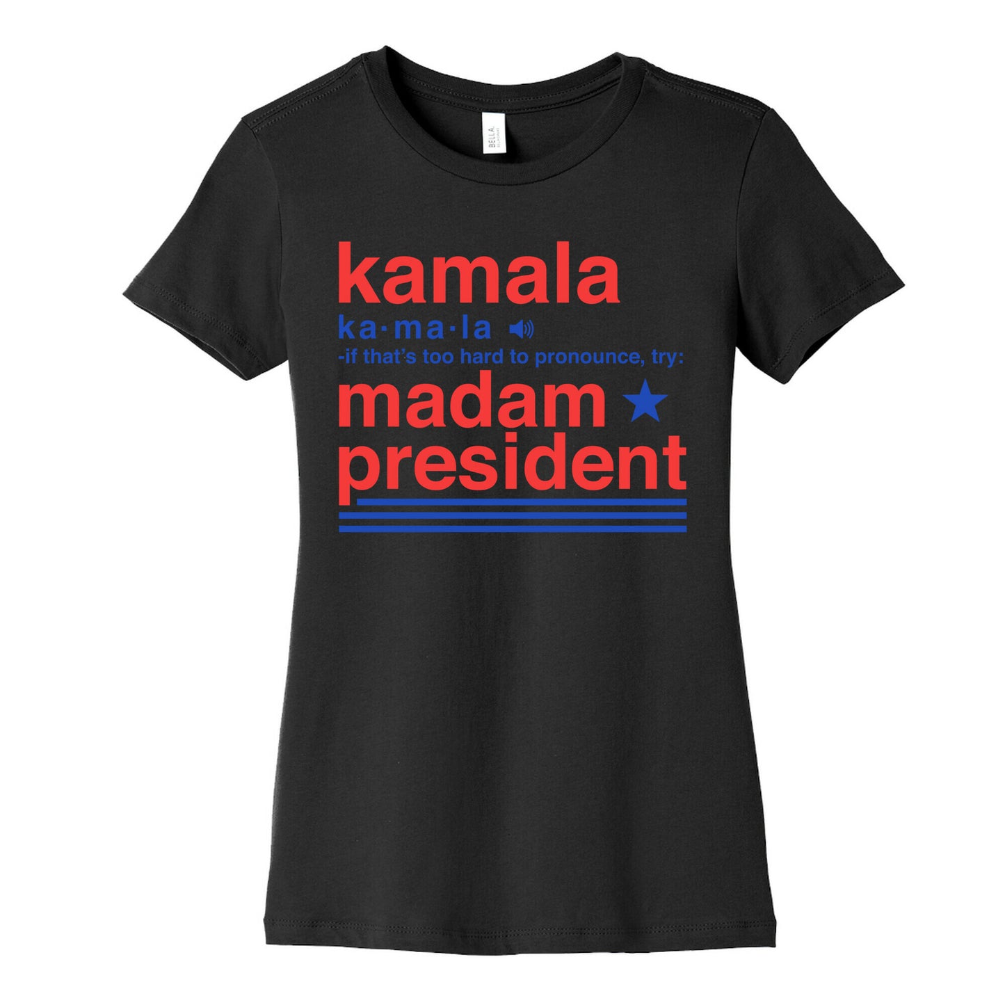 Kamala Harris Madam President Womens Cotton Tee
