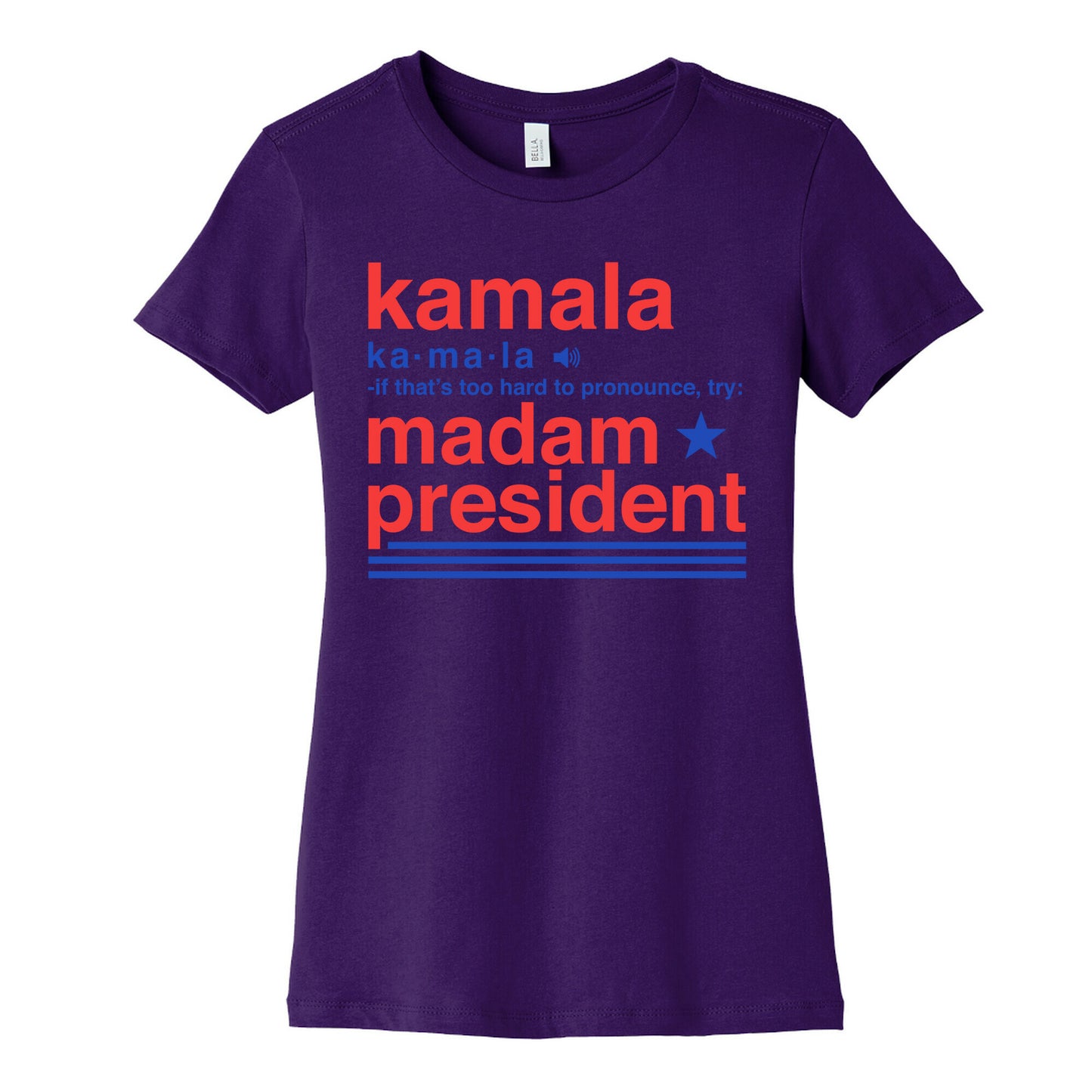 Kamala Harris Madam President Womens Cotton Tee