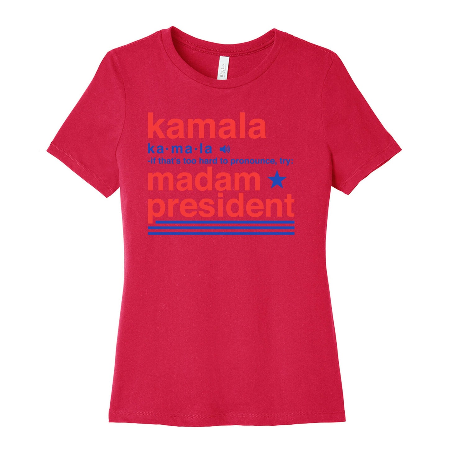 Kamala Harris Madam President Womens Cotton Tee