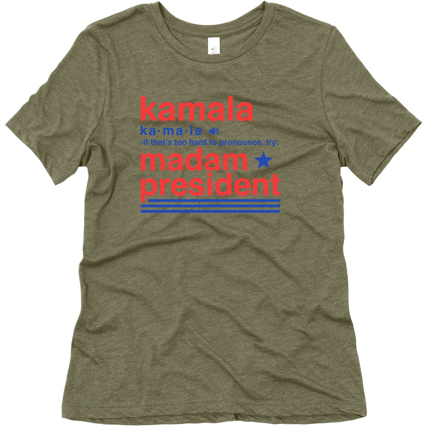 Kamala Harris Madam President Womens Triblend Tee