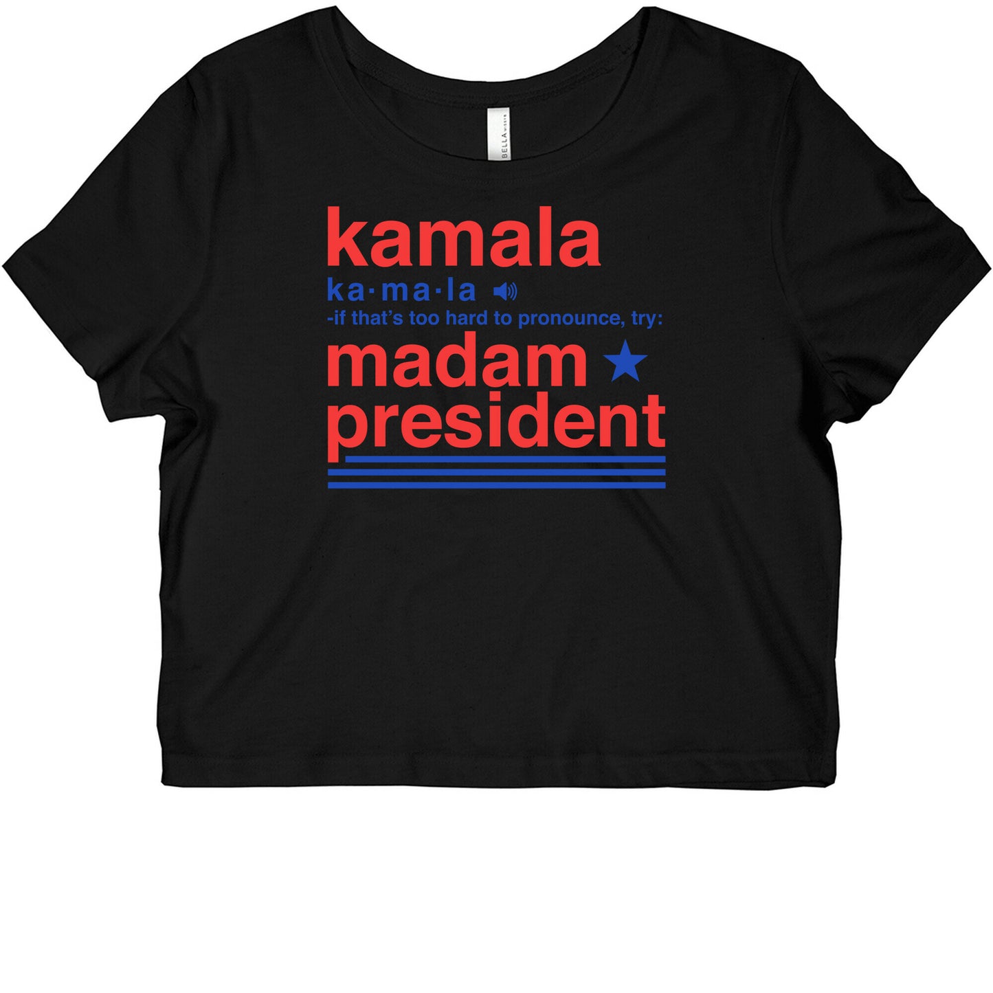 Kamala Harris Madam President Graphic Baby Tee