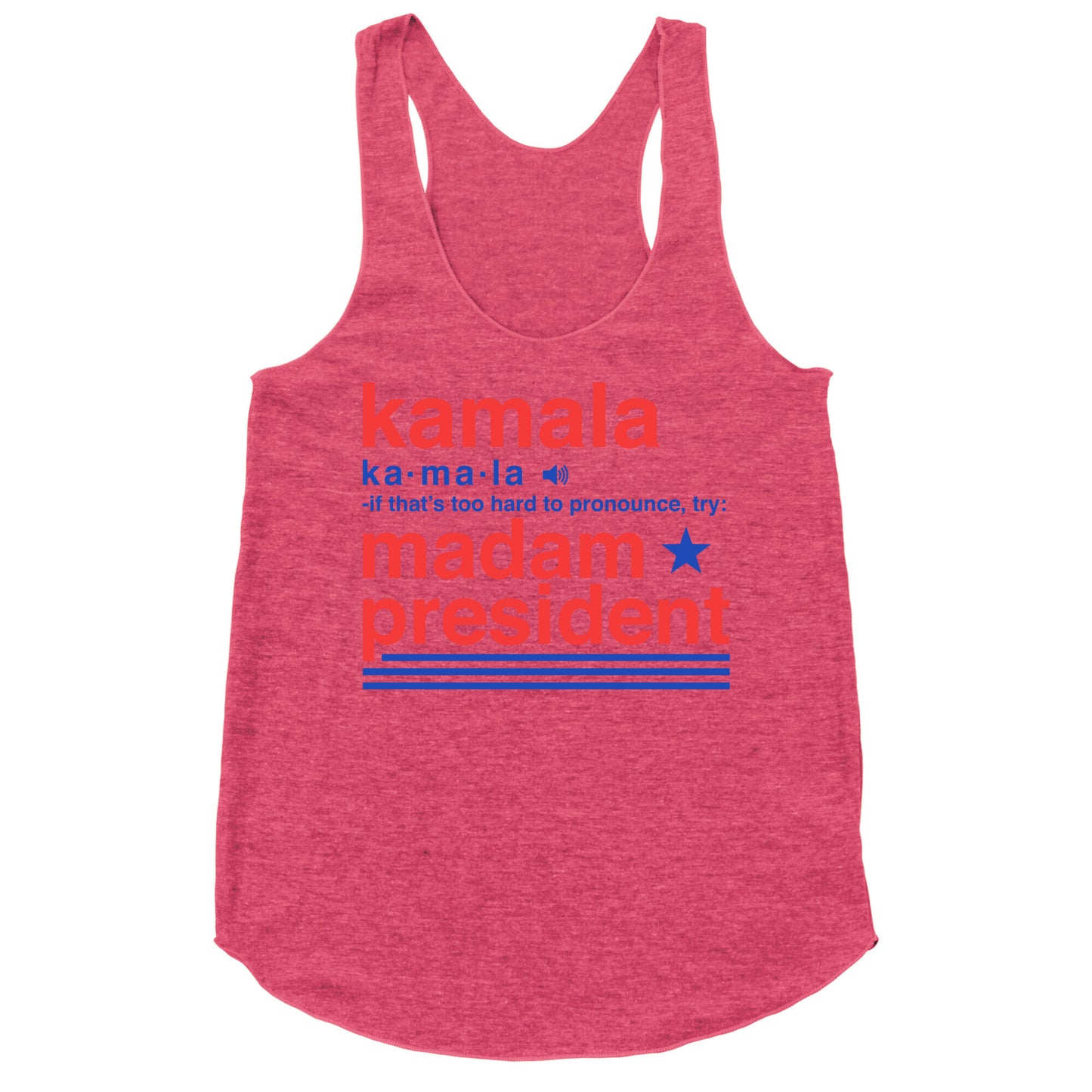 Kamala Harris Madam President Racerback Tank