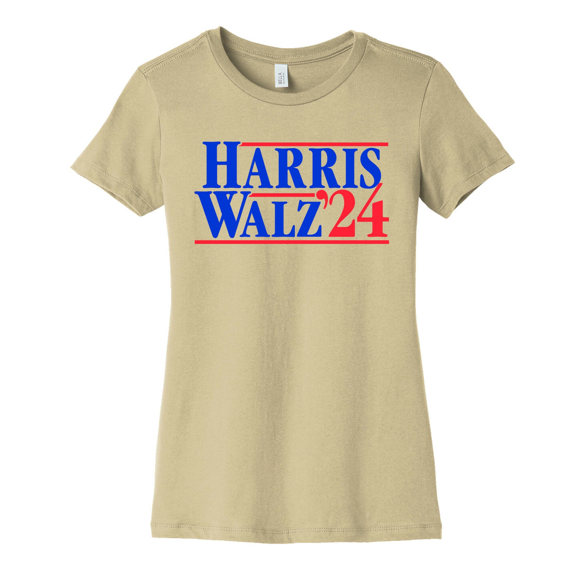 Harris Walz 2024 Blue Womens Cotton Tee