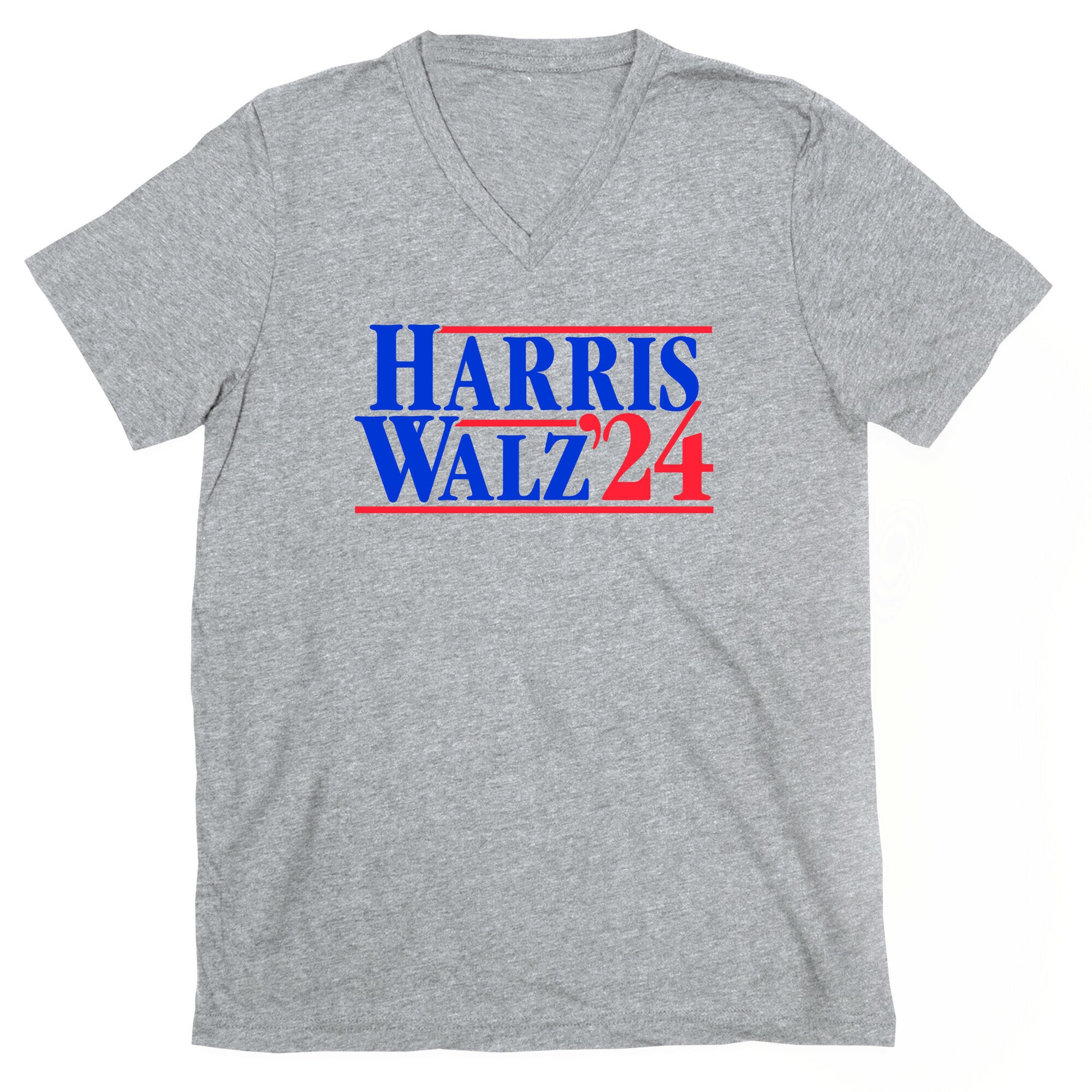 Harris Walz 2024 Blue V-Neck