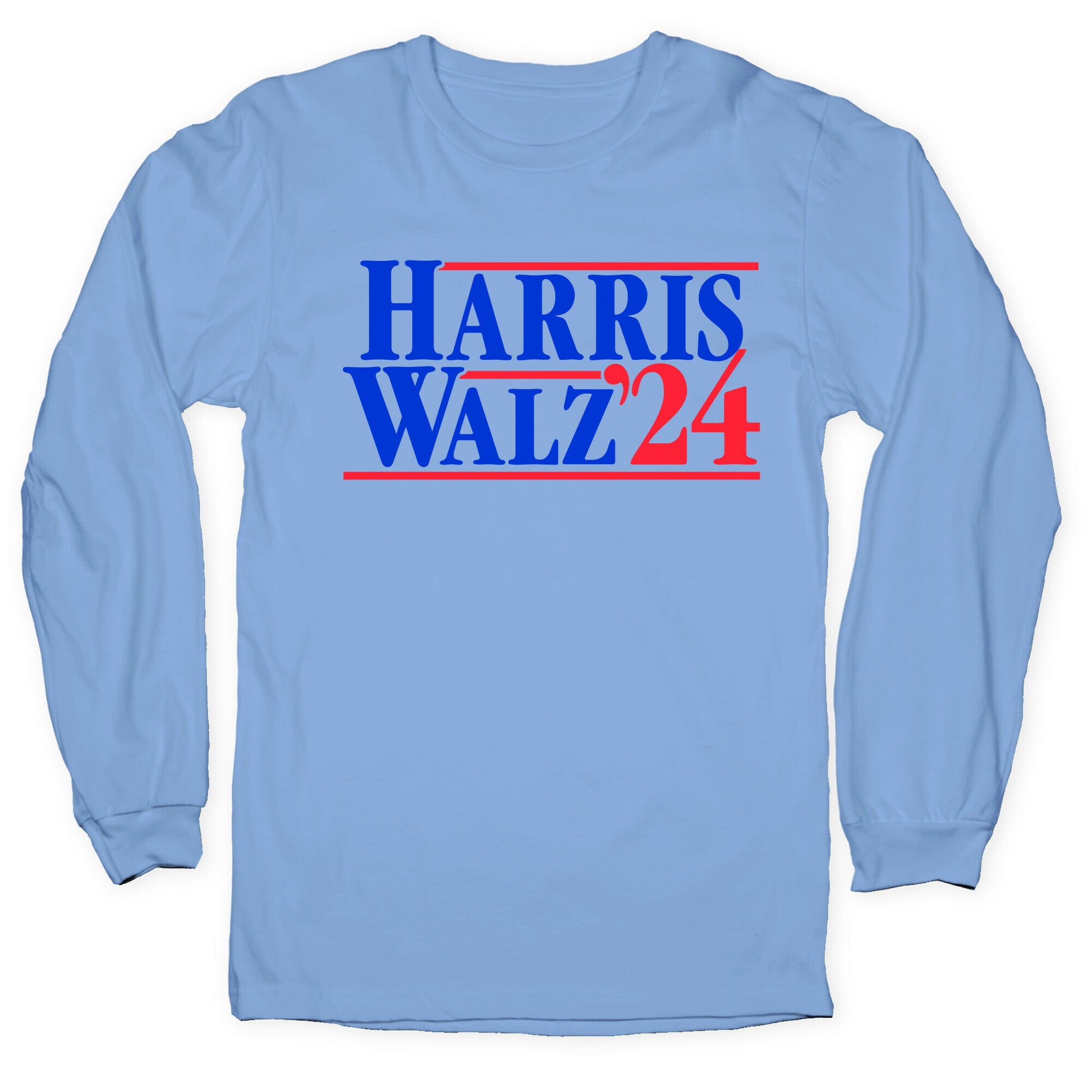 Harris Walz 2024 Blue Longsleeve Tee