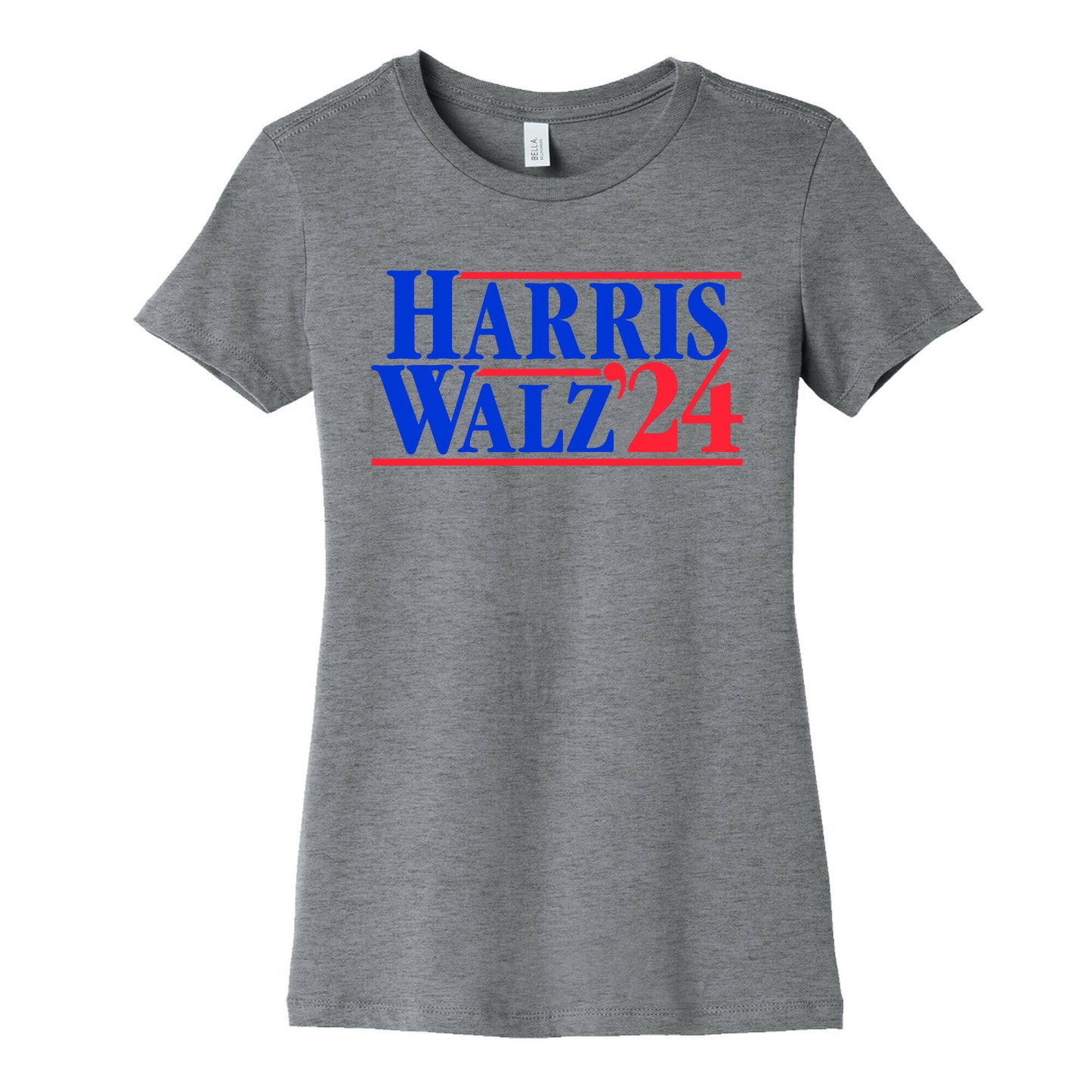 Harris Walz 2024 Blue Womens Cotton Tee