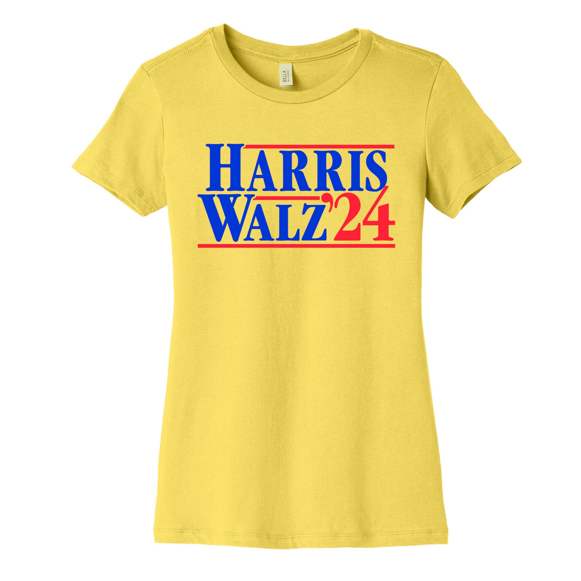 Harris Walz 2024 Blue Womens Cotton Tee