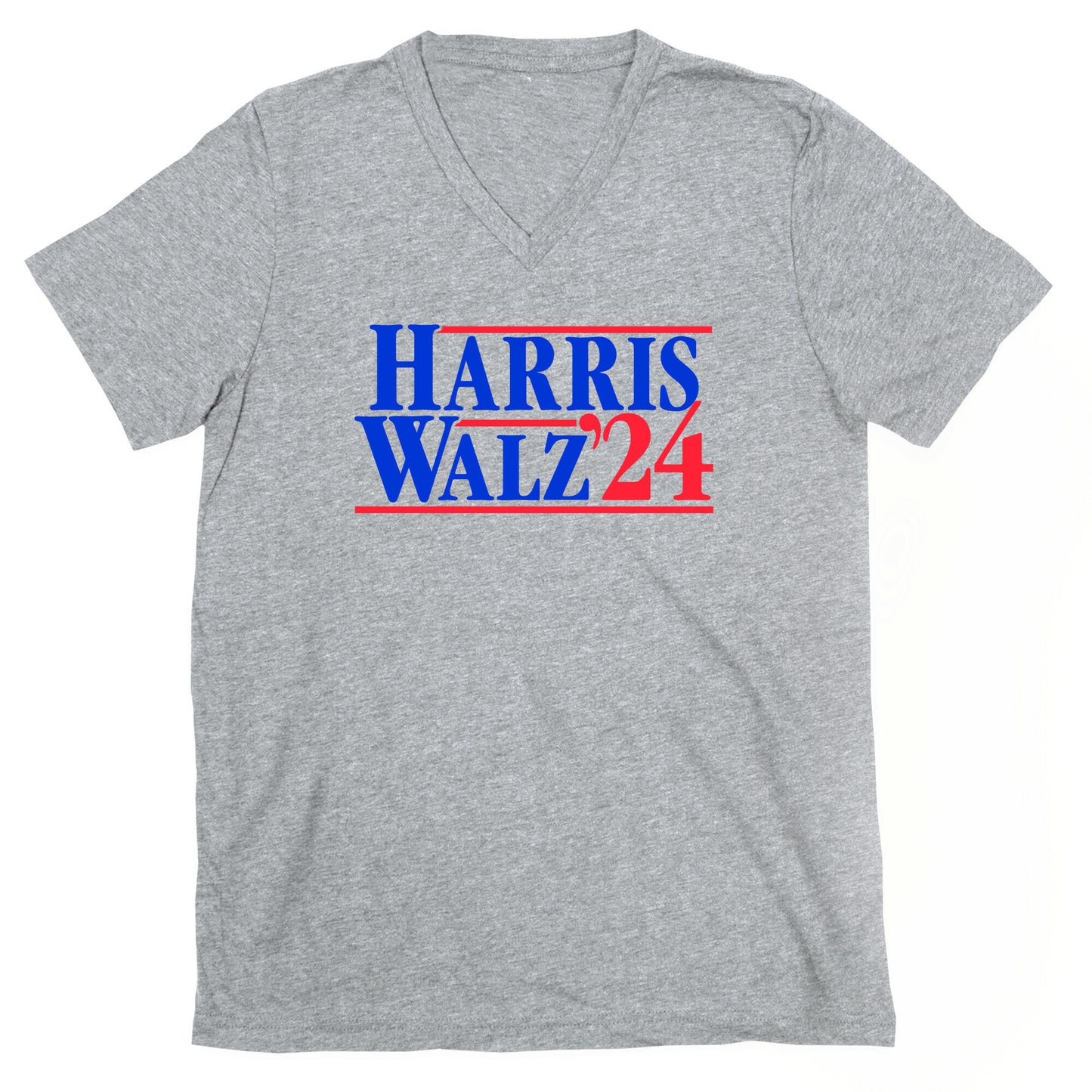 Harris Walz 2024 Blue V-Neck