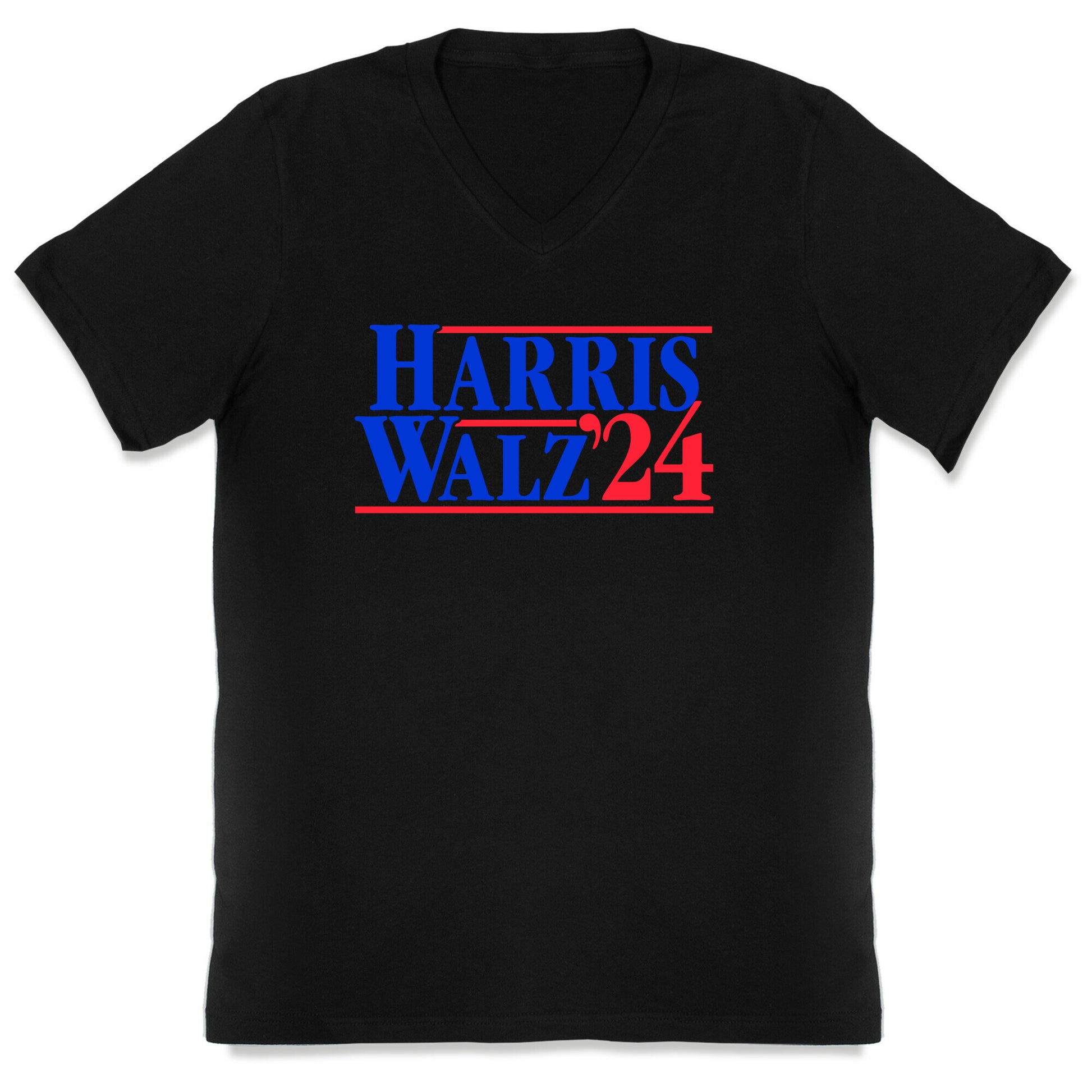 Harris Walz 2024 Blue V-Neck