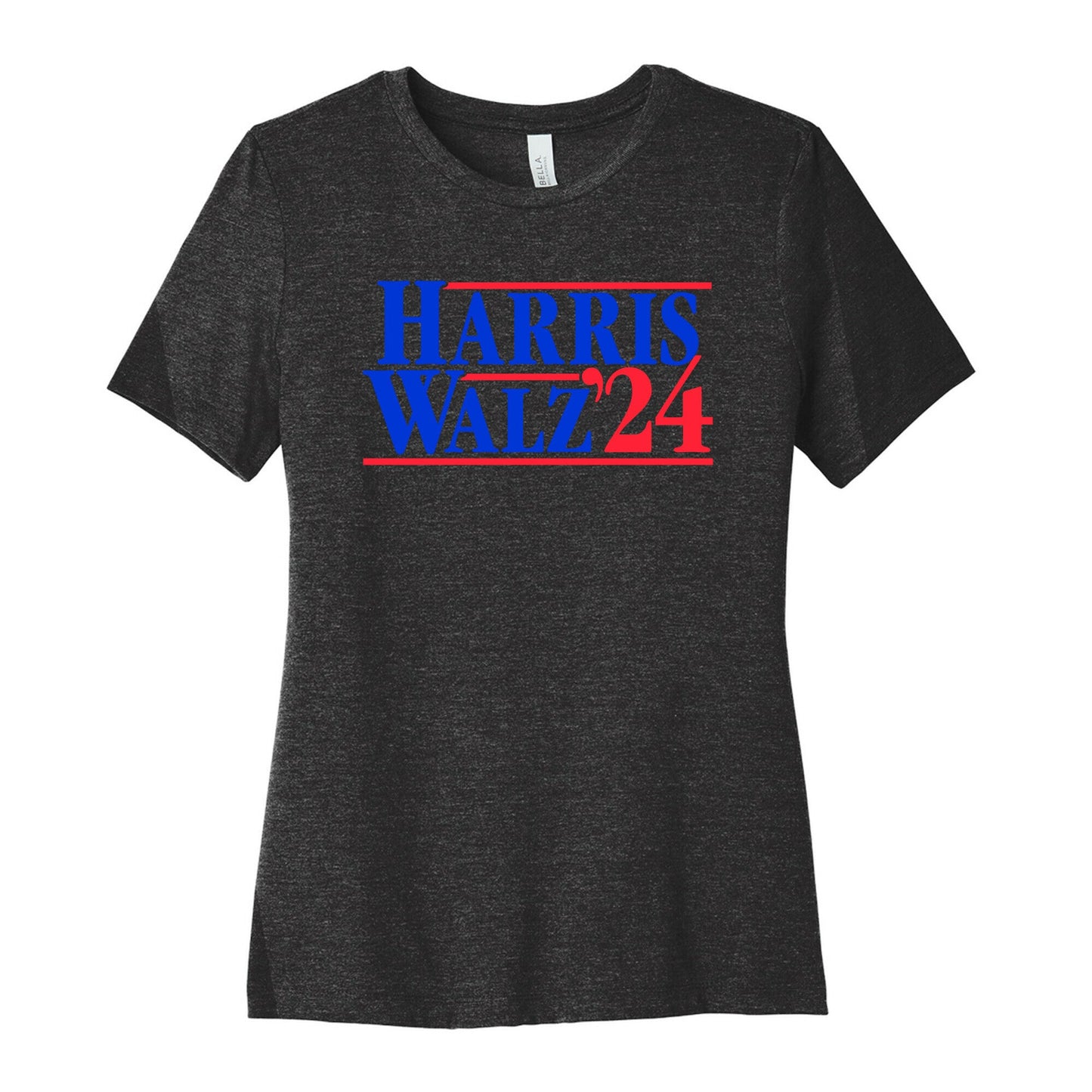 Harris Walz 2024 Blue Womens Cotton Tee