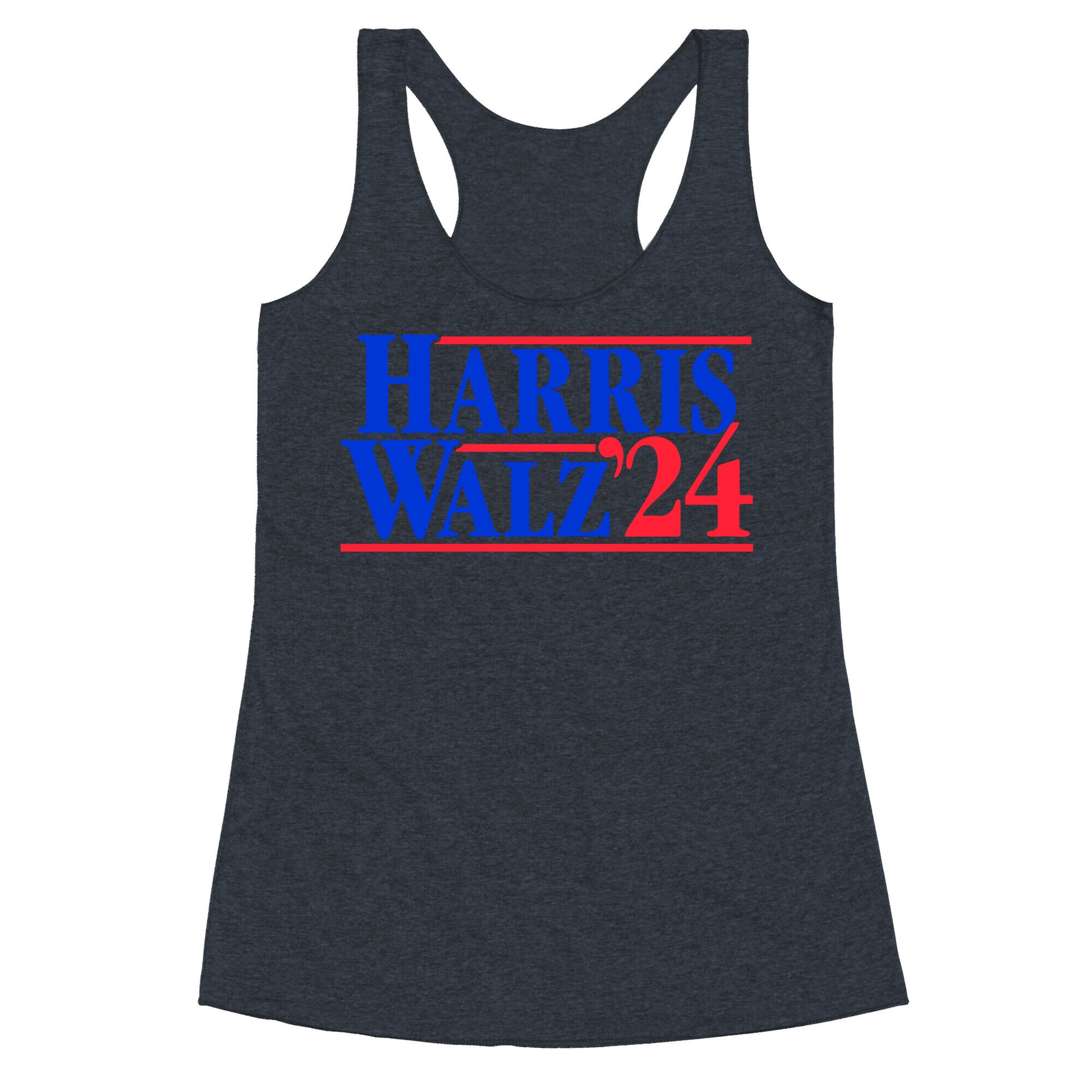 Harris Walz 2024 Blue Racerback Tank