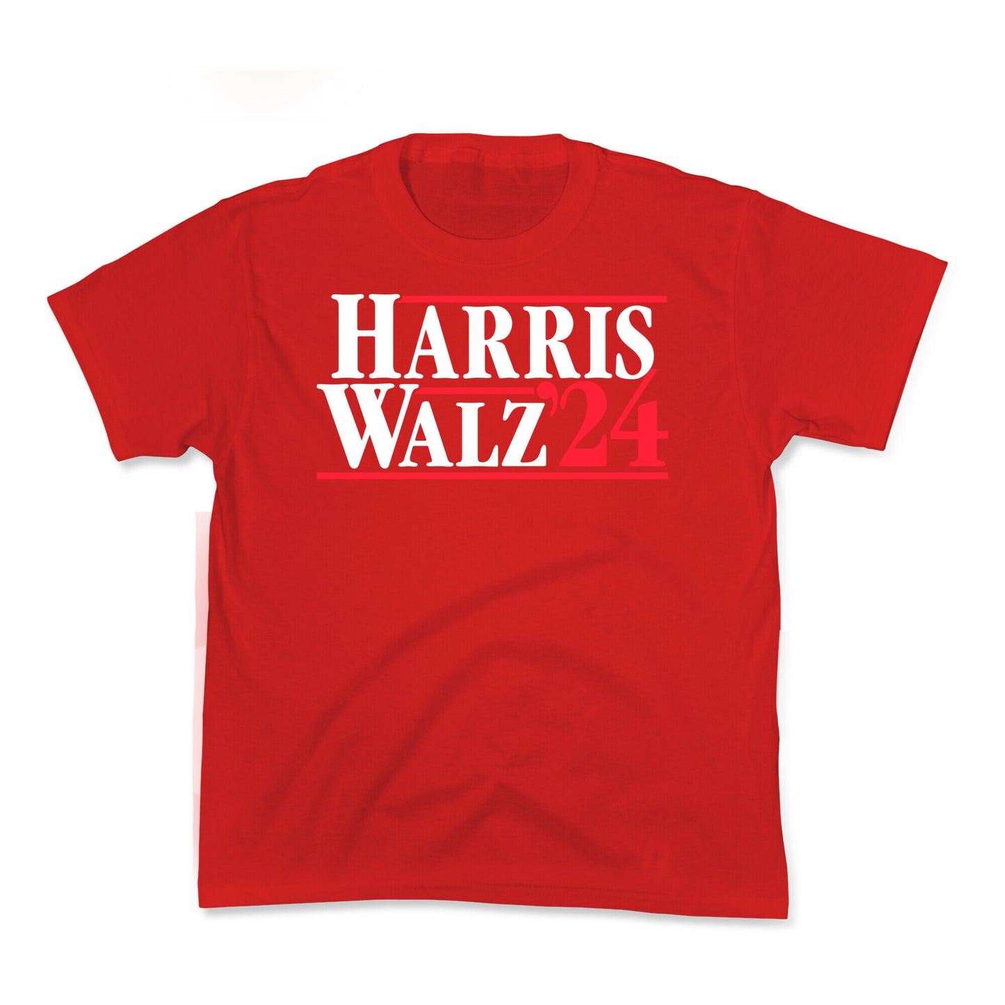 Harris Walz 2024 White Kids Tee