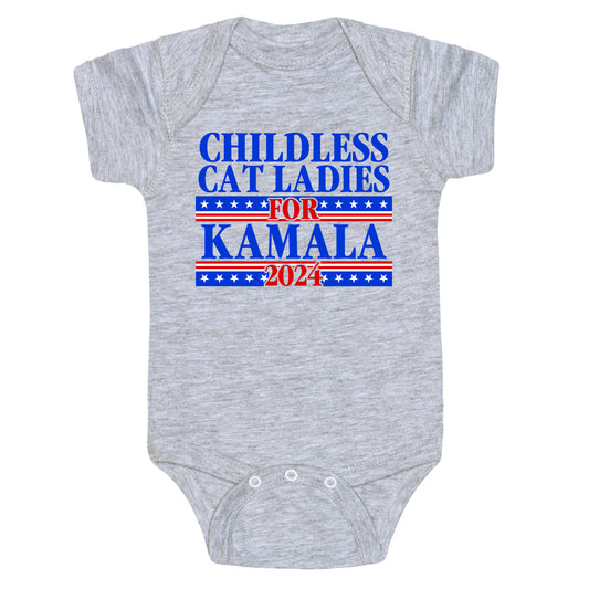 Patriotic Childless Cat Ladies for Kamala Baby One-Piece
