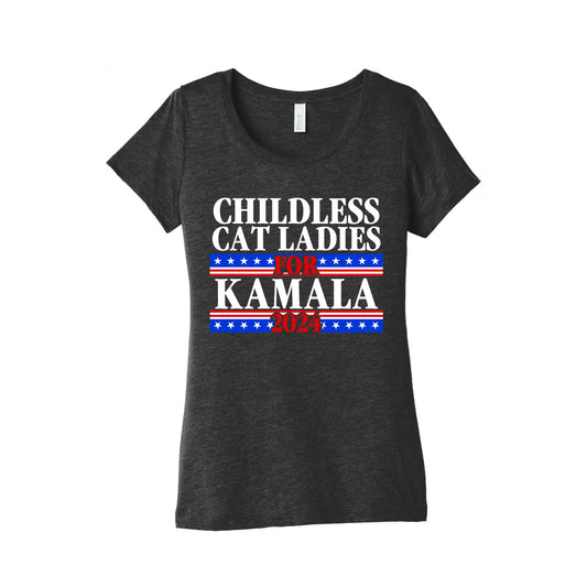 Patriotic Childless Cat Ladies for Kamala Womens Triblend Tee