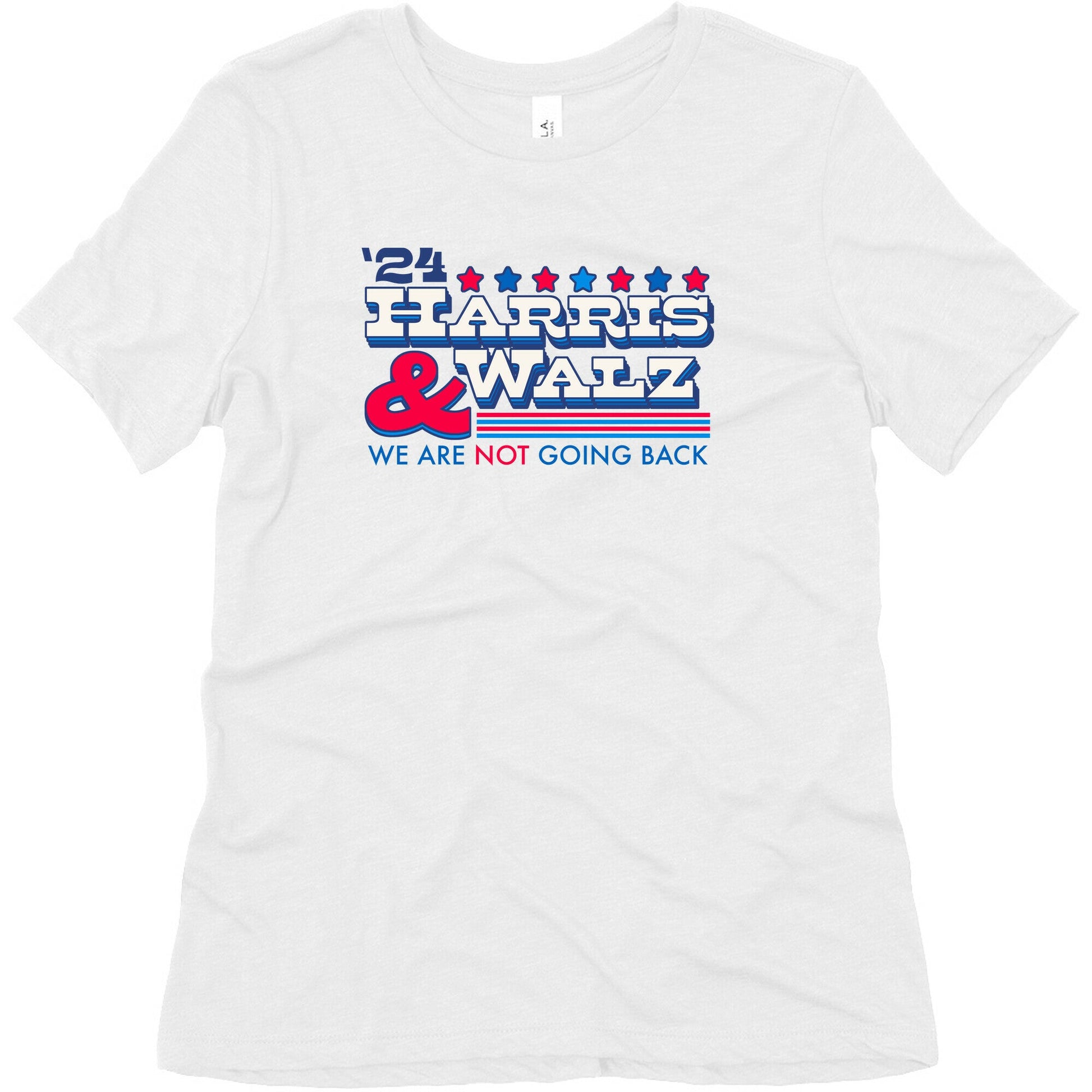 Harris and Walz 2024 We are NOT Going Back Womens Triblend Tee